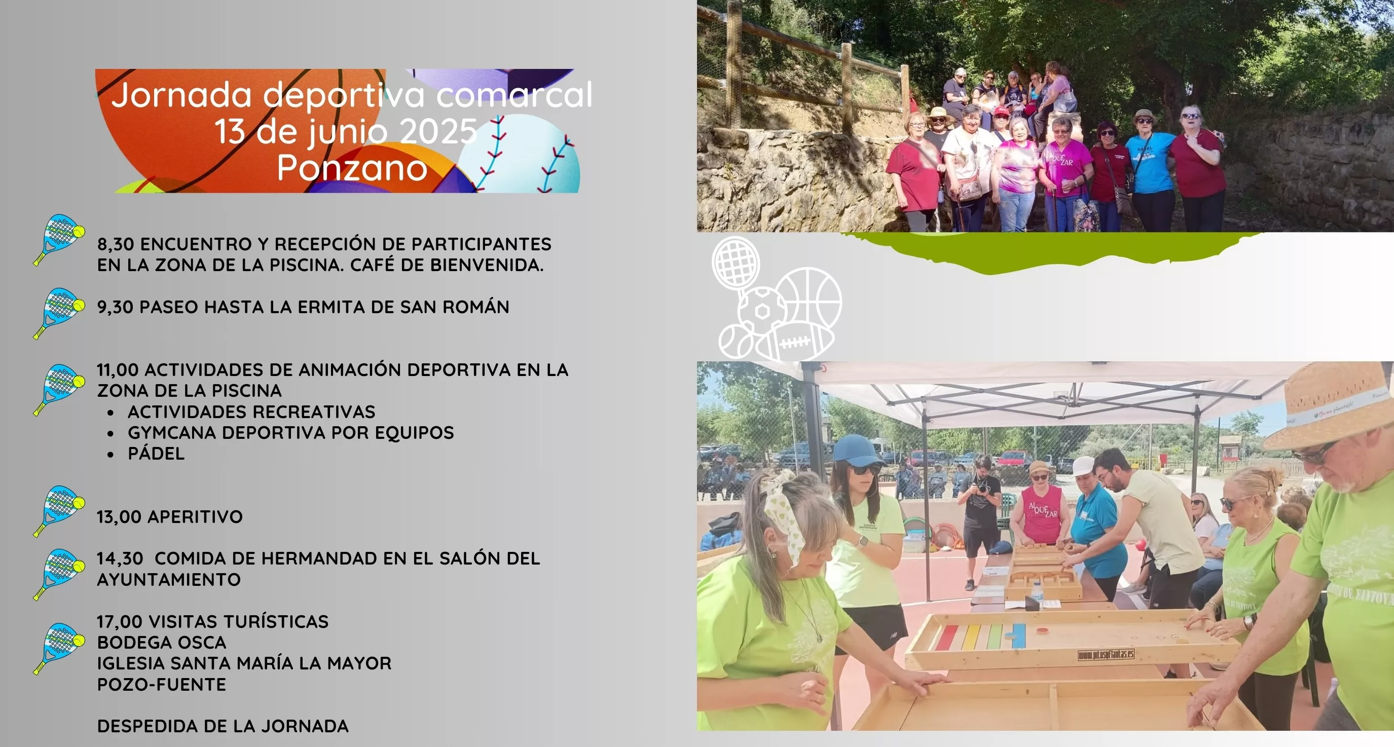 Ponzano acogerá la jornada de fin de curso de las actividades deportivas comarcales