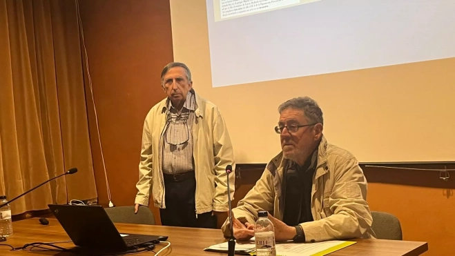 Pocovi y José Antonio Cuchí en el IEA.