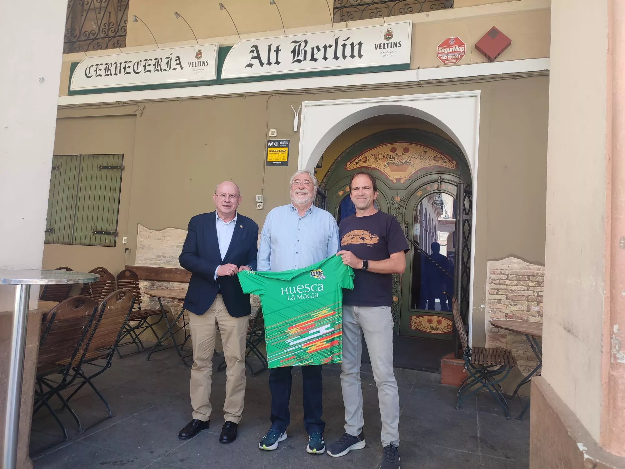 Leo Carranza, Berti y Dani Durán en la presentación de la jornada.