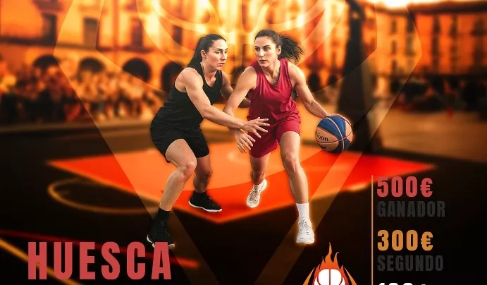 Llega el Aragón 3x3 de baloncesto a la Plaza López Allué de Huesca