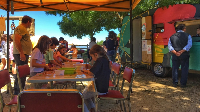 Taller de grabado en Redoladas. Taller de grabado en Redoladas.