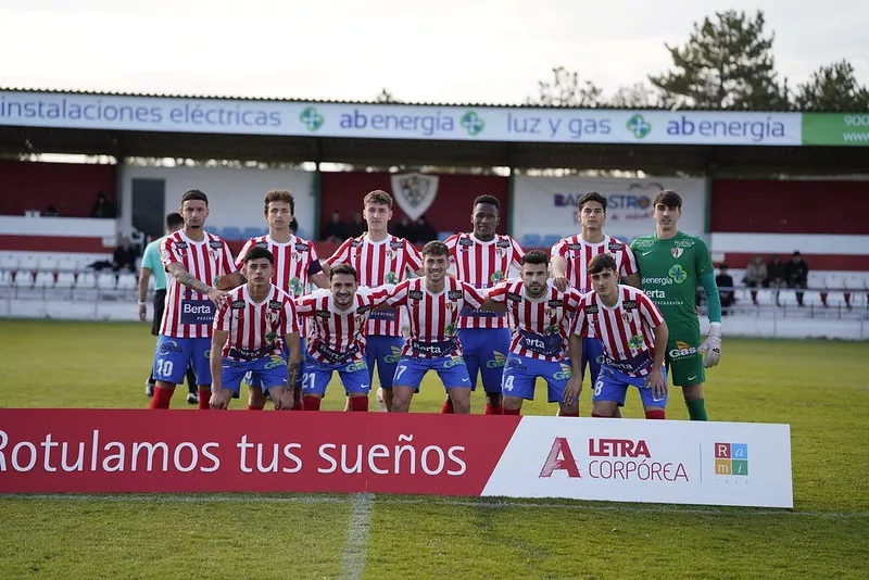 Once de la UD Barbastro en un partido de esta temporada. 