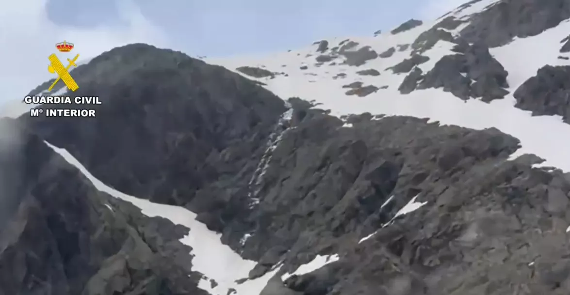 Zona en la que se produjo el accidente en la cresta Culfredas.