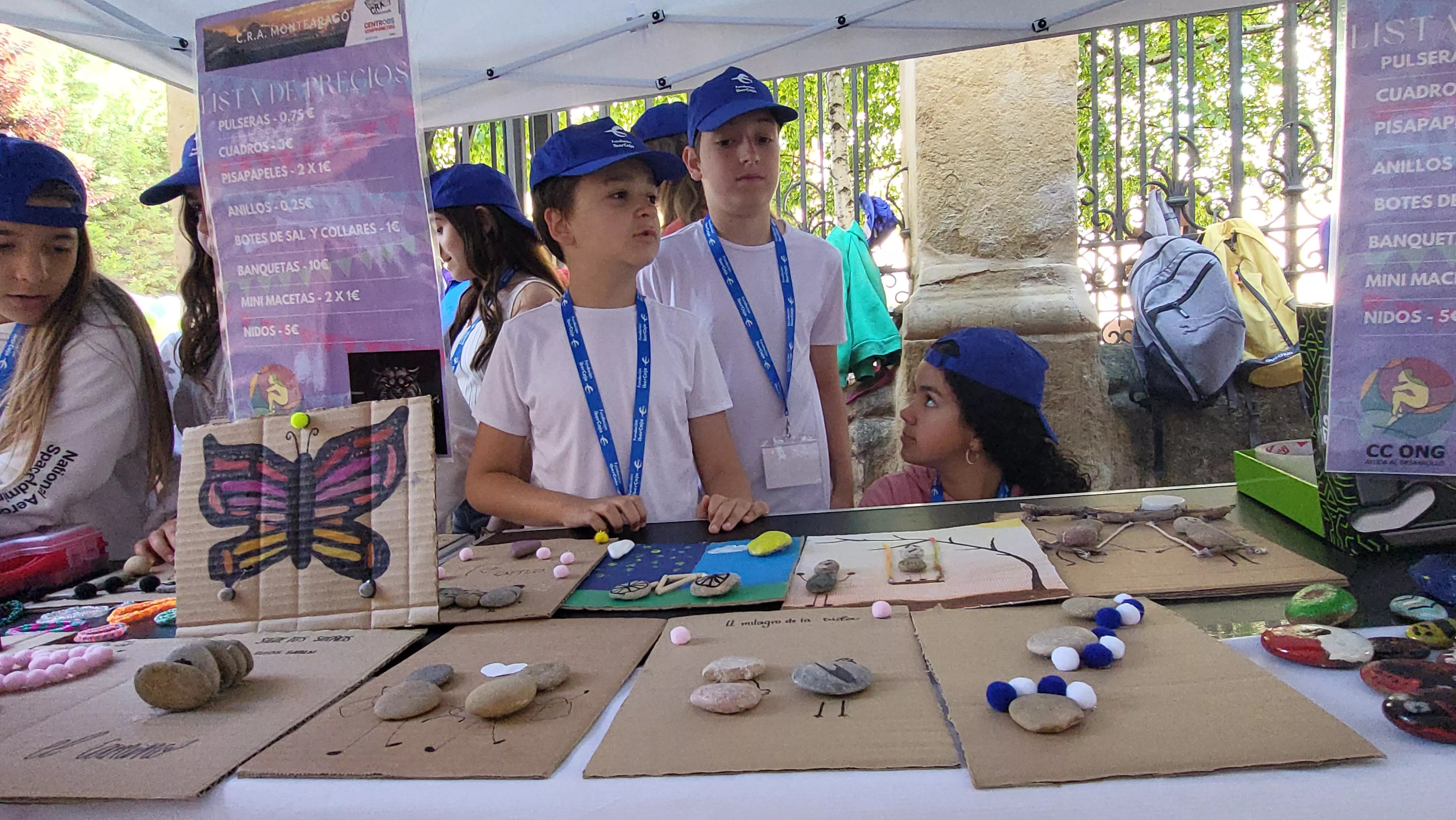 Mercado de Cooperativas Escolares en el centro Fundación Ibercaja. Foto Mercedes Manterola