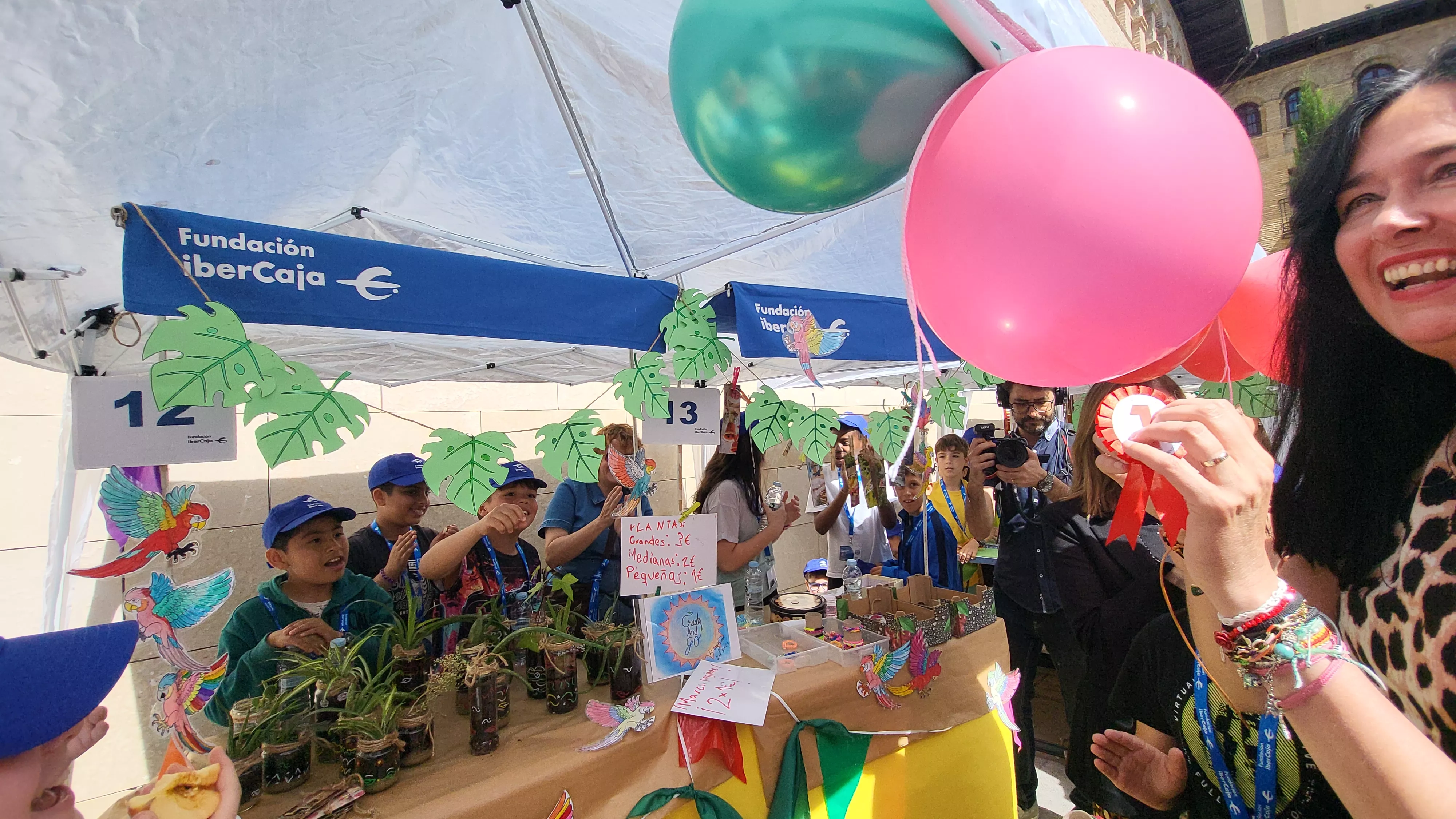 Mercado de Cooperativas Escolares en el centro Fundación Ibercaja. Foto Mercedes Manterola