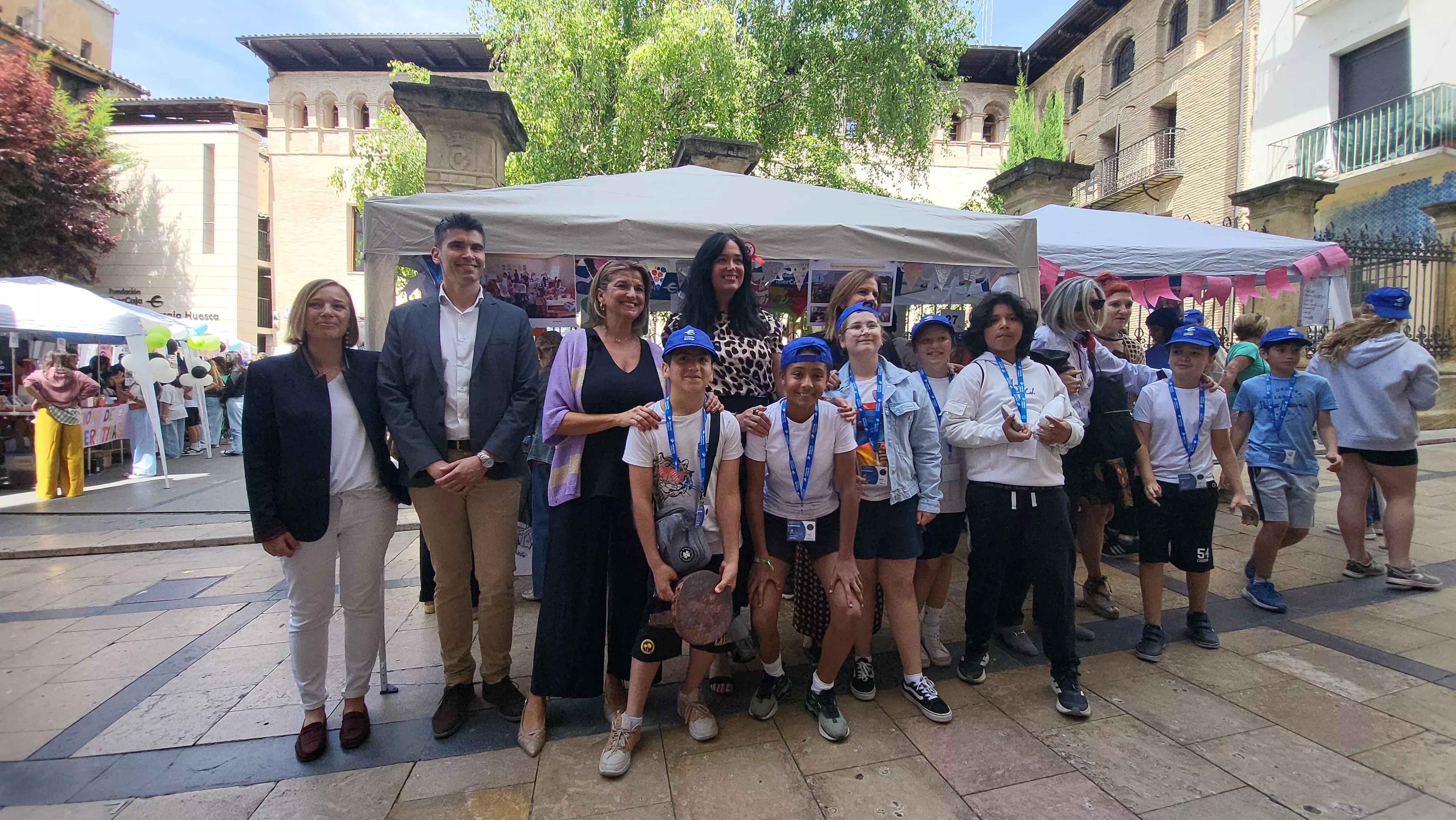 Mercado de Cooperativas Escolares en el centro Fundación Ibercaja. Foto Mercedes Manterola
