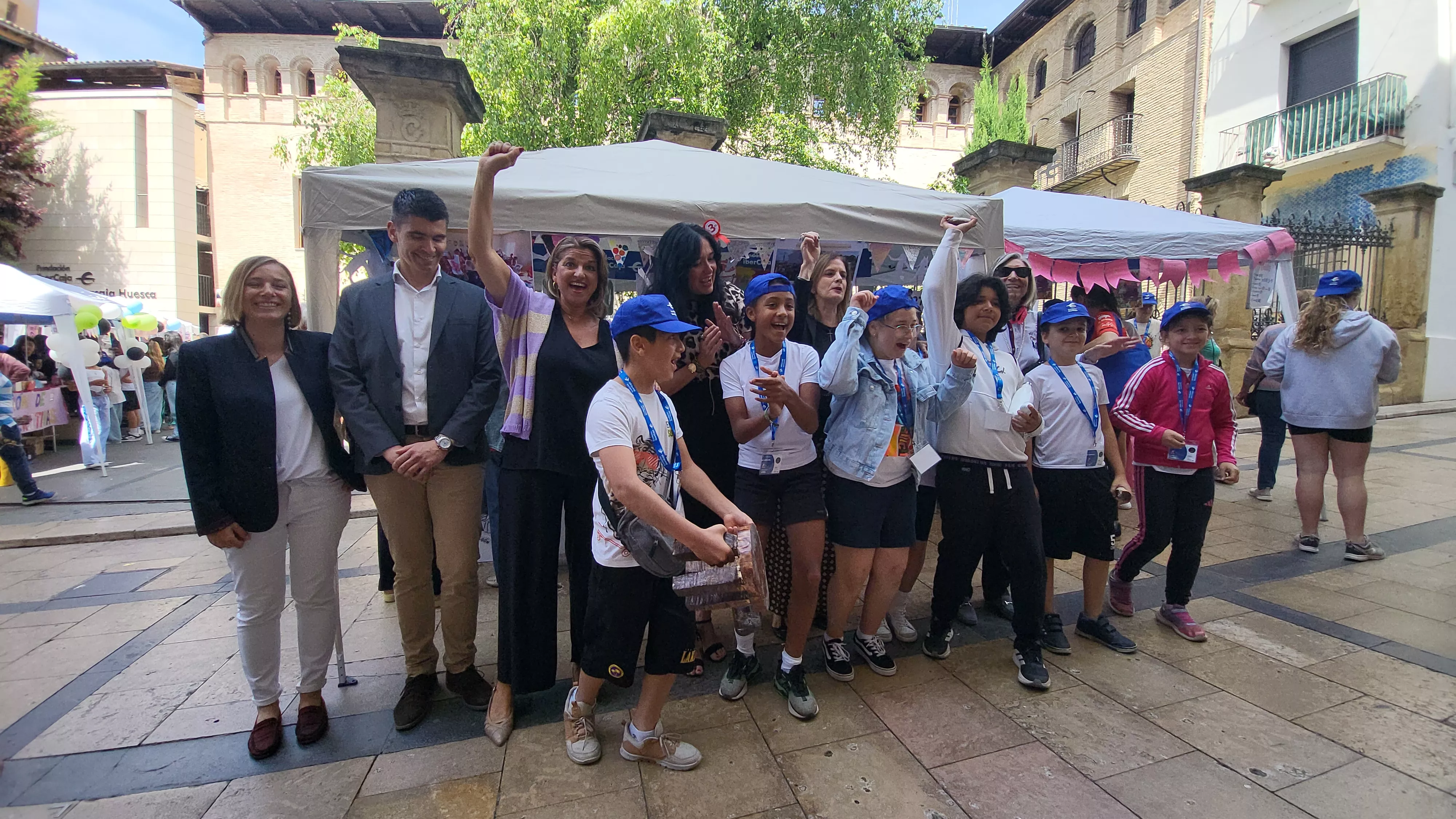 Mercado de Cooperativas Escolares en el centro Fundación Ibercaja. Foto Mercedes Manterola