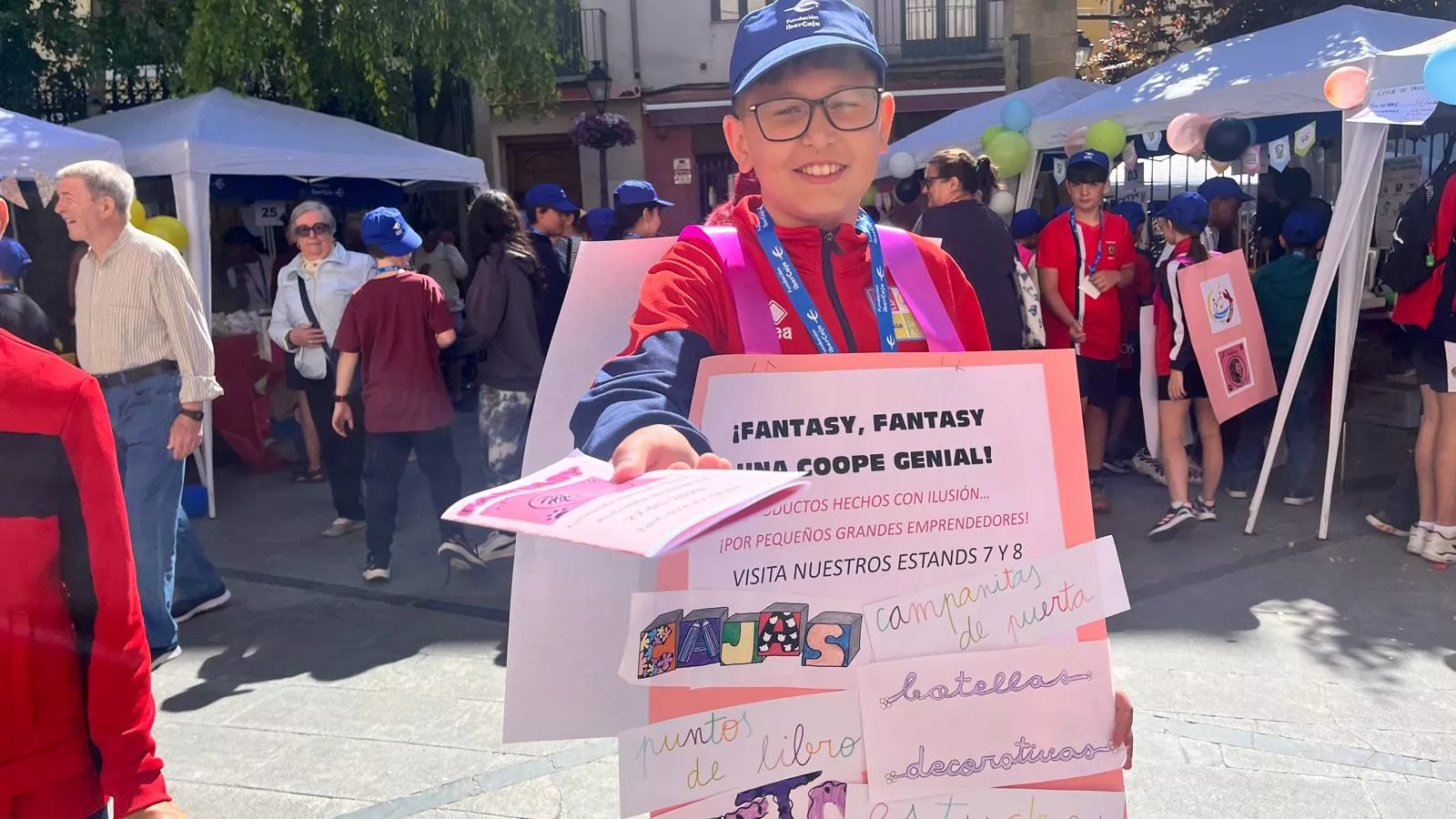 Mercado de Cooperativas Escolares en el centro Fundación Ibercaja. Foto Mercedes Manterola