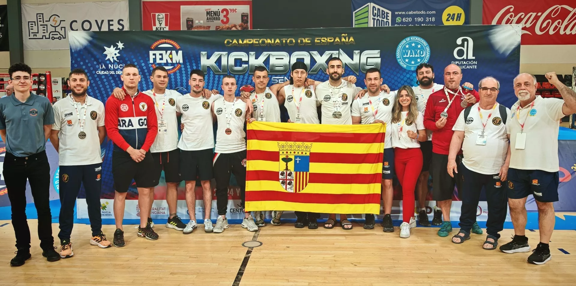 Ocho medallas para Aragón en el Campeonato de España de kickboxing