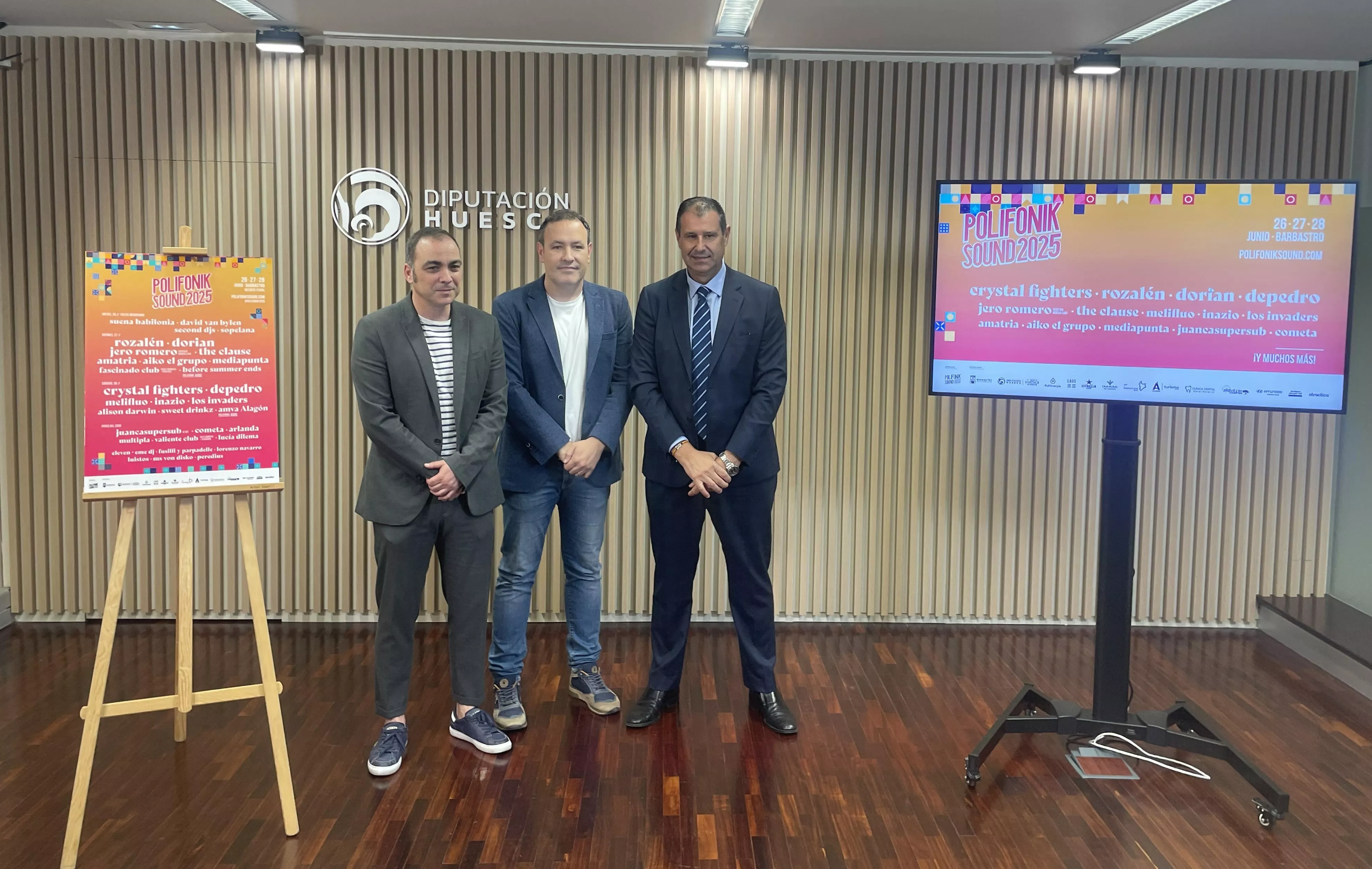 Carlos Sampériz, Iván Arana y Sergio Serra.