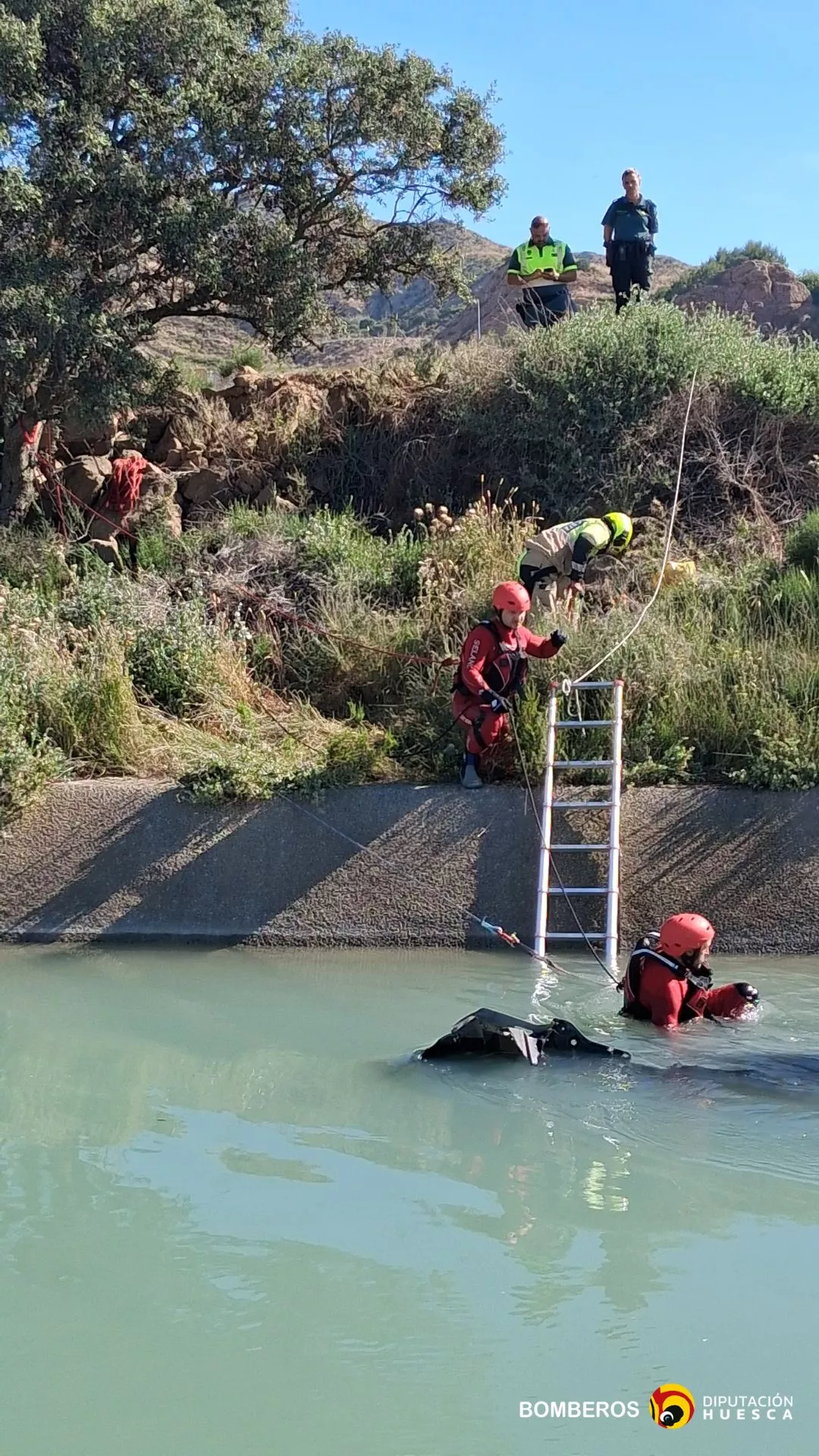 Accidente mortal en el Canal de Aragón y Cataluña.