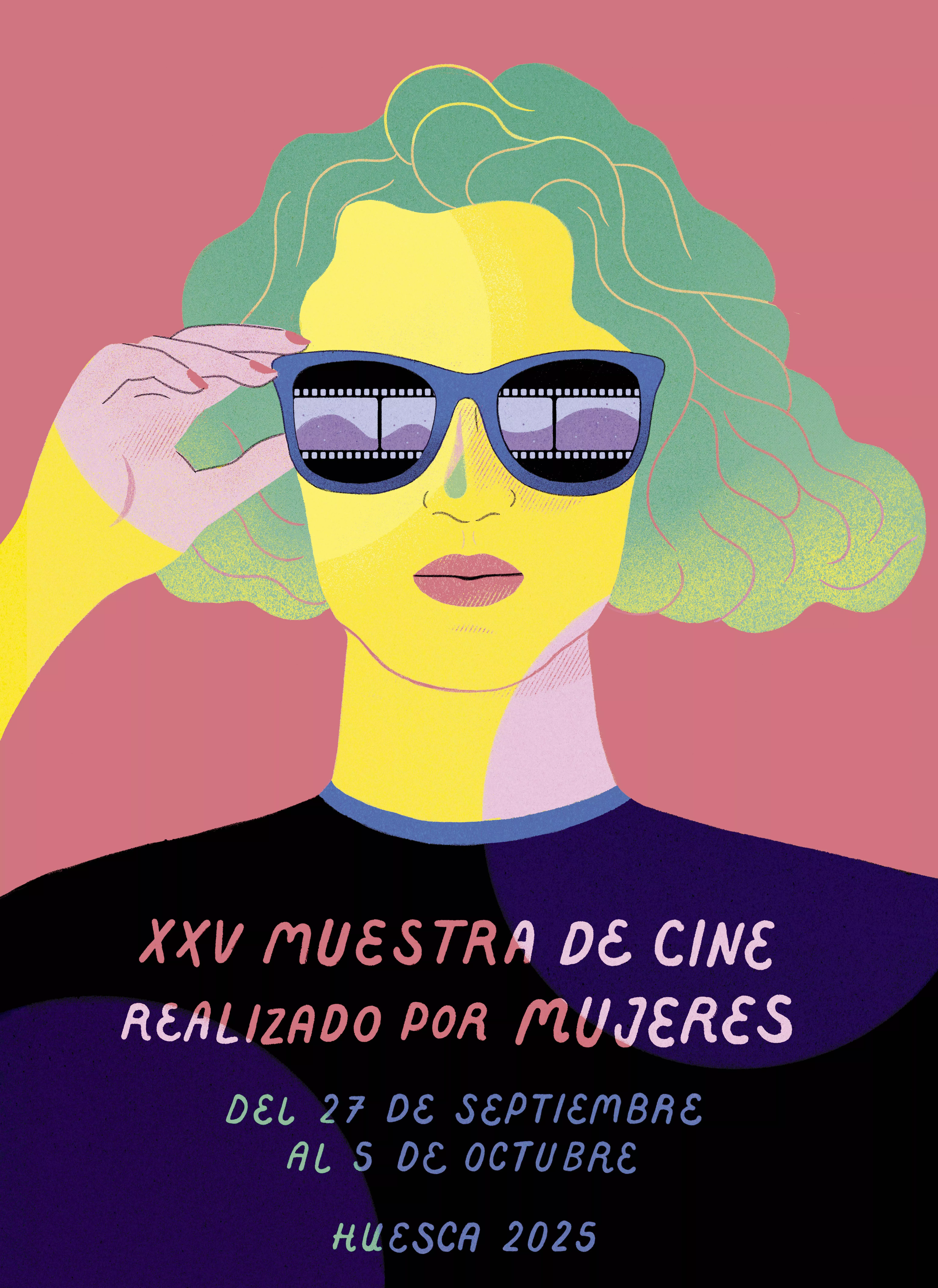Cartel de la 25 Muestra de Cine Realizado por Mujeres de Huesca.