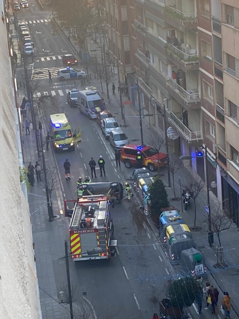 Accidente en la calle Zaragoza 
