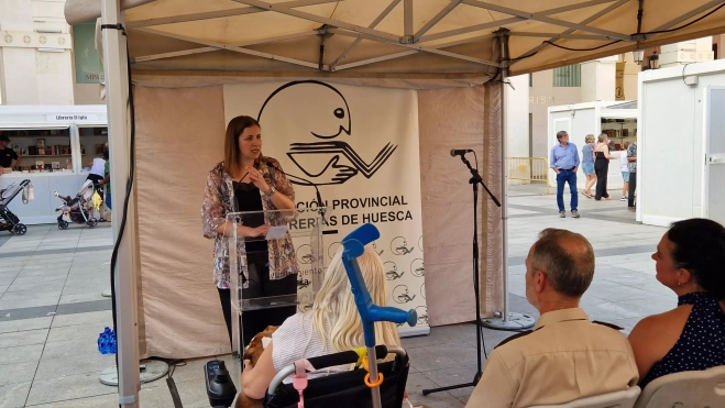 Mónica Soler.Inauguración de la 41 Feria del Libro de Huesca. Foto Myriam Martínez