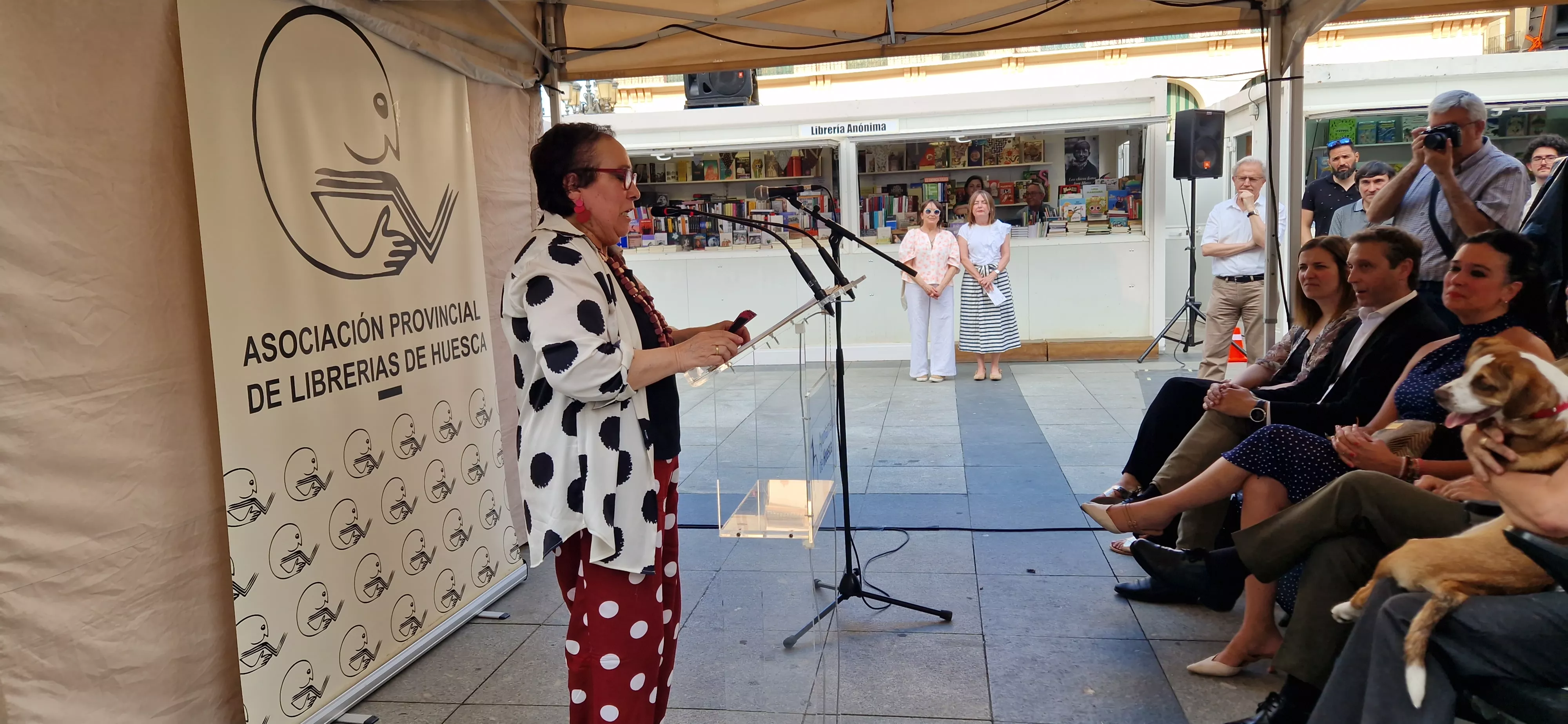 Inés Plana. Inauguración de la 41 Feria del Libro de Huesca. Foto Myriam Martínez