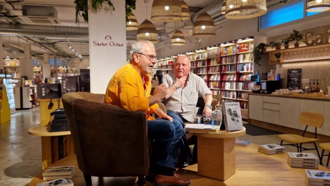 Juan Mainer y José María Andrés, en Santos Ochoa. Foto Myriam Martínez Juan Mainer y José María Andrés, en Santos Ochoa. Foto Myriam Martínez