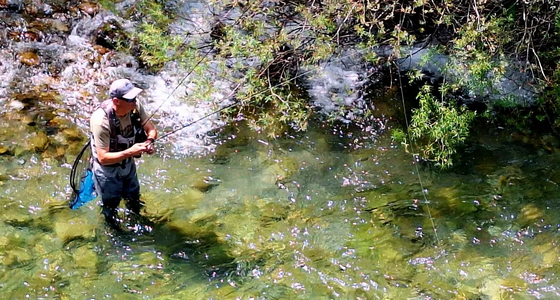Deportista en el coto social de Villanúa
