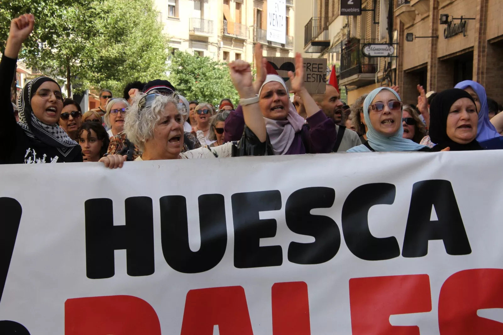 Manifestación convocada por 'Huesca con Palestina'. Foto Carlos Neofato