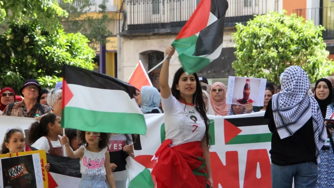 Manifestación por Palestina en Huesca. Foto Carlos Neofato Manifestación por Palestina en Huesca. Foto Carlos Neofato