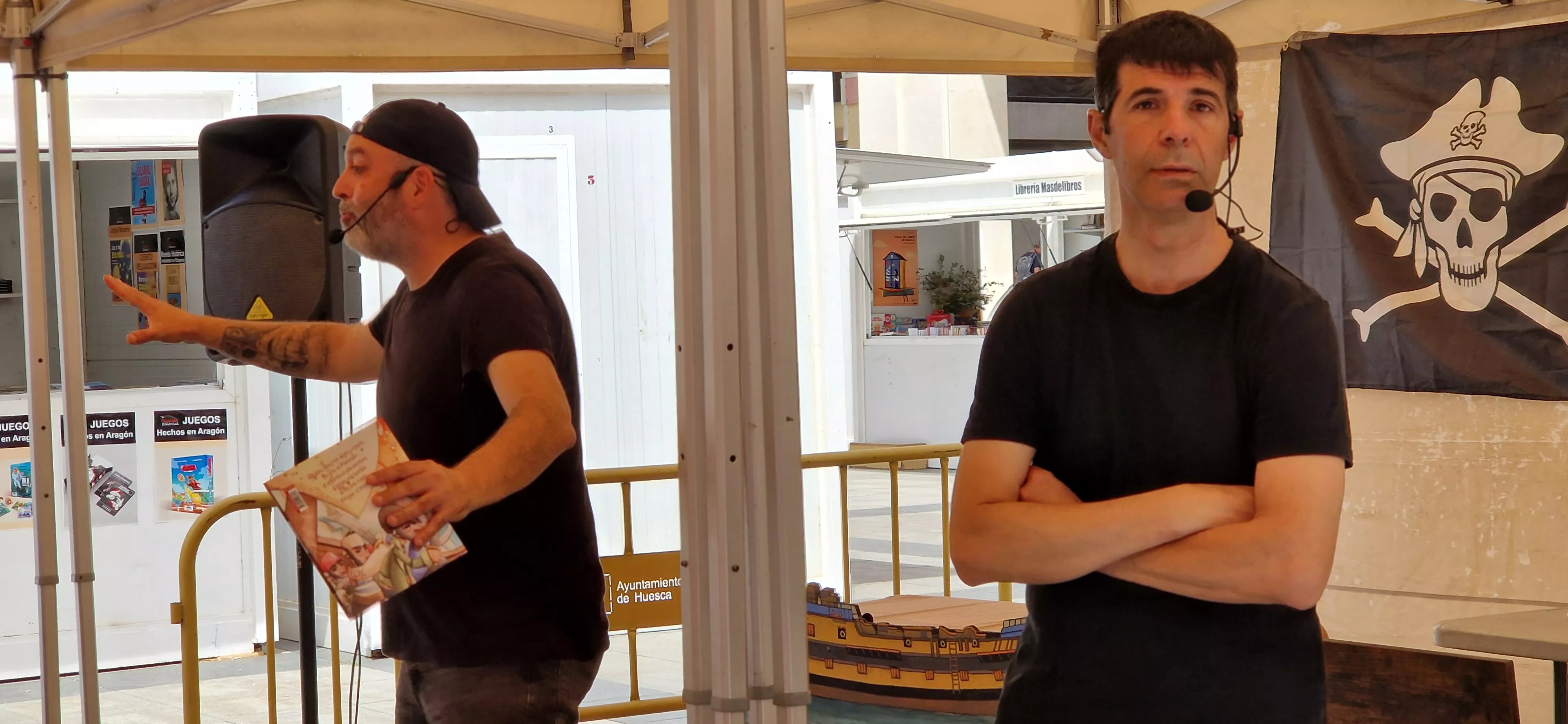 “El último abordaje de Morgan el invencible”, con Roberto Malo y Daniel Tejero. Foto Myriam Martínez