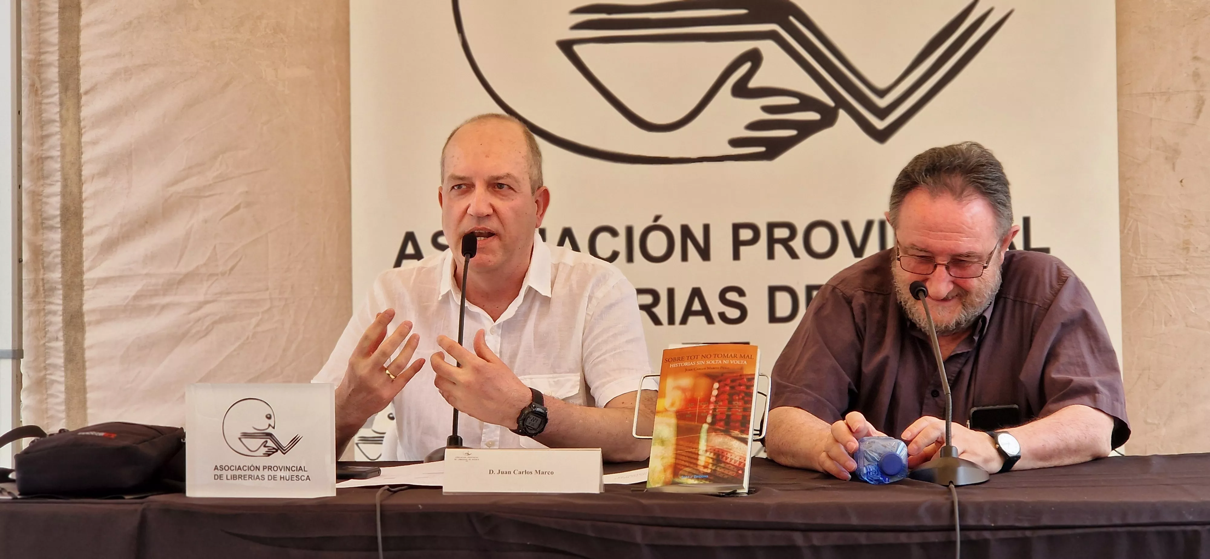 Juan Carlos Marco y Chusé Aragüés. Foto Myriam Martínez