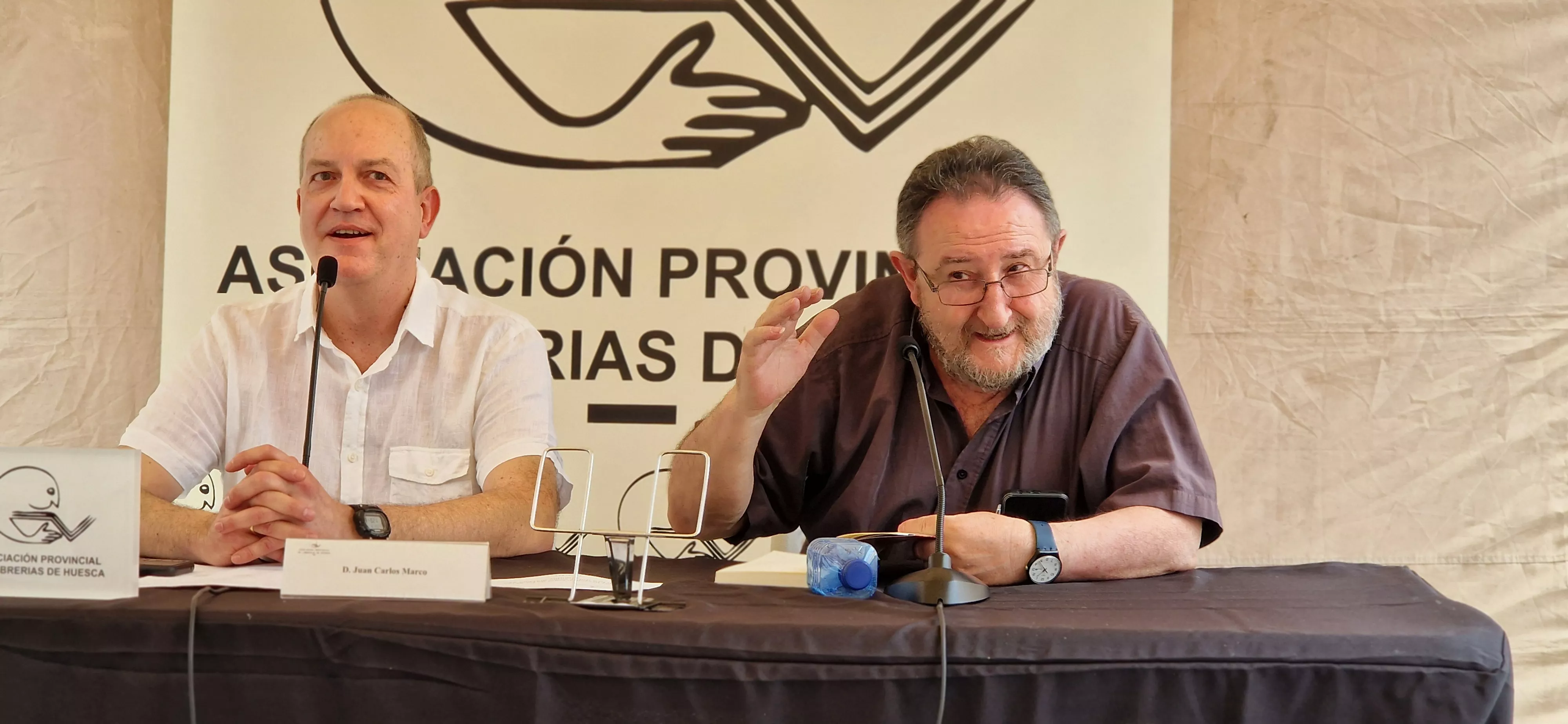 Juan Carlos Marco y Chusé Aragüés. Foto Myriam Martínez
