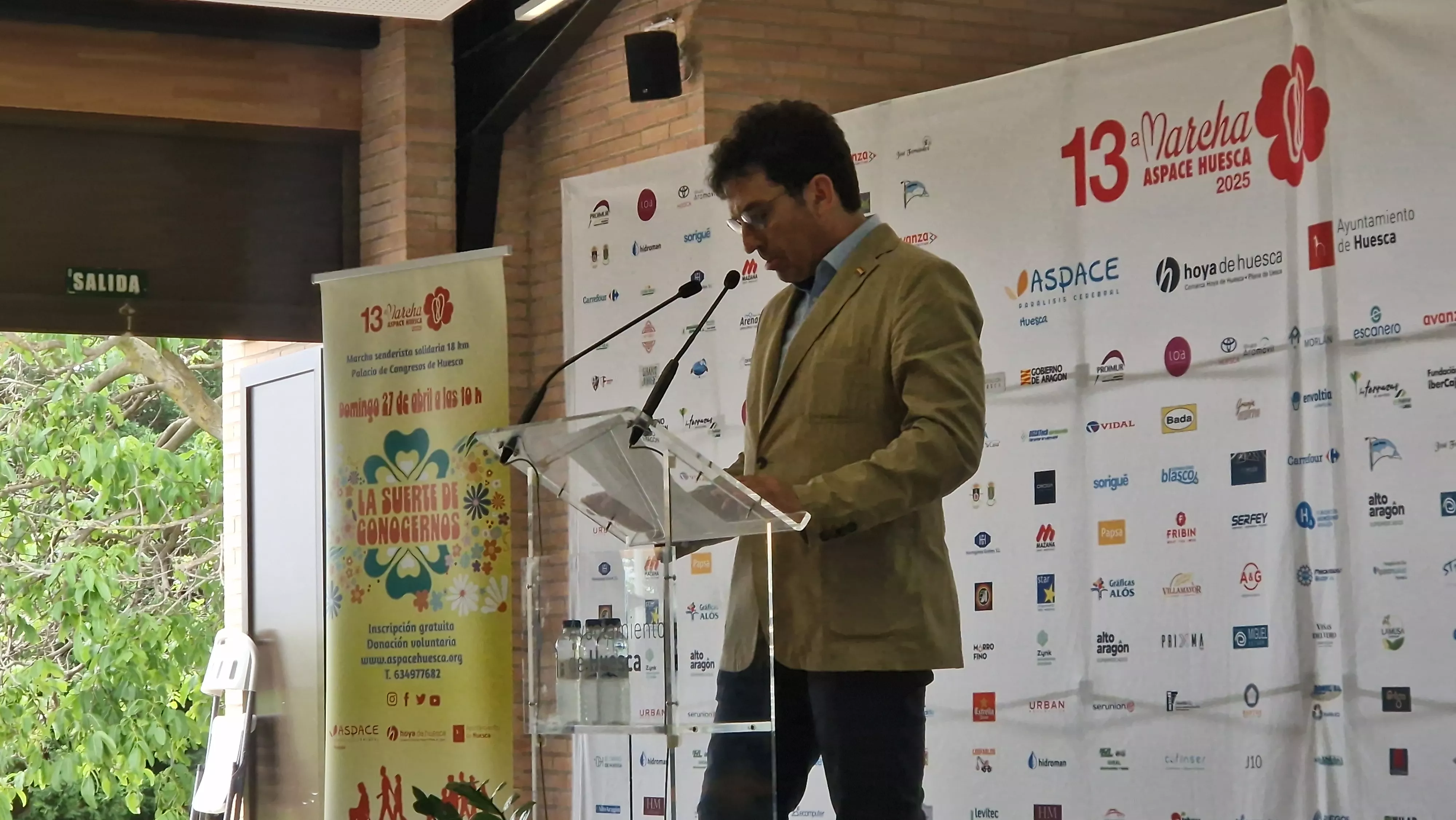 Carlos Bermejo. Almuerzo de agradecimiento por la 13º Marcha Aspace Huesca. Foto Myriam Martínez 