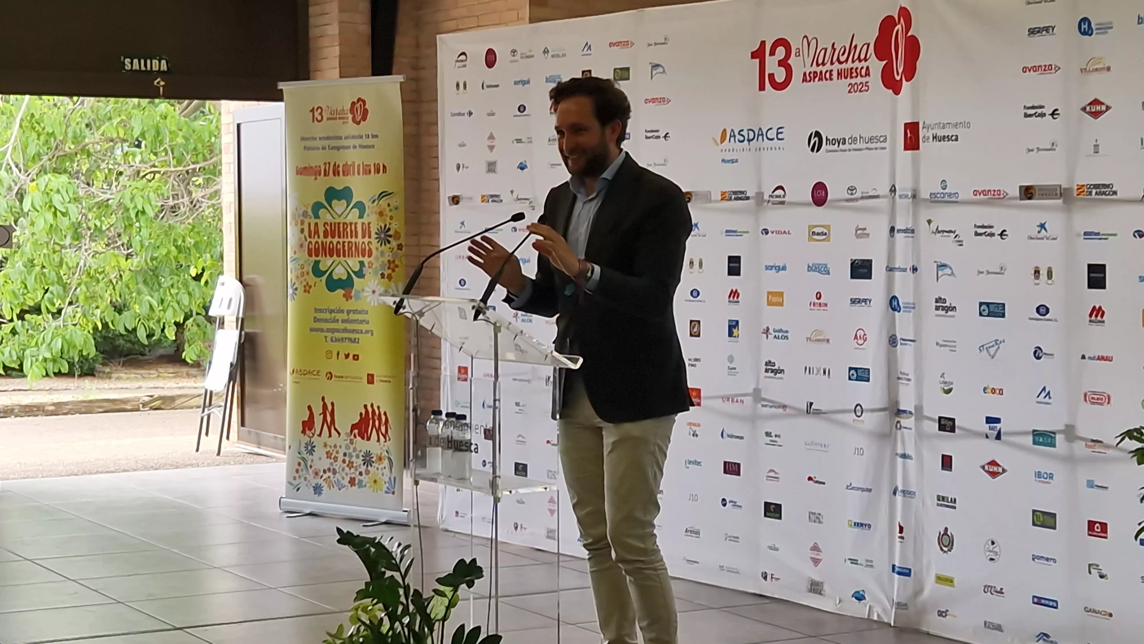 Isaac Claver. Almuerzo de agradecimiento por la 13º Marcha Aspace Huesca. Foto Myriam Martínez 