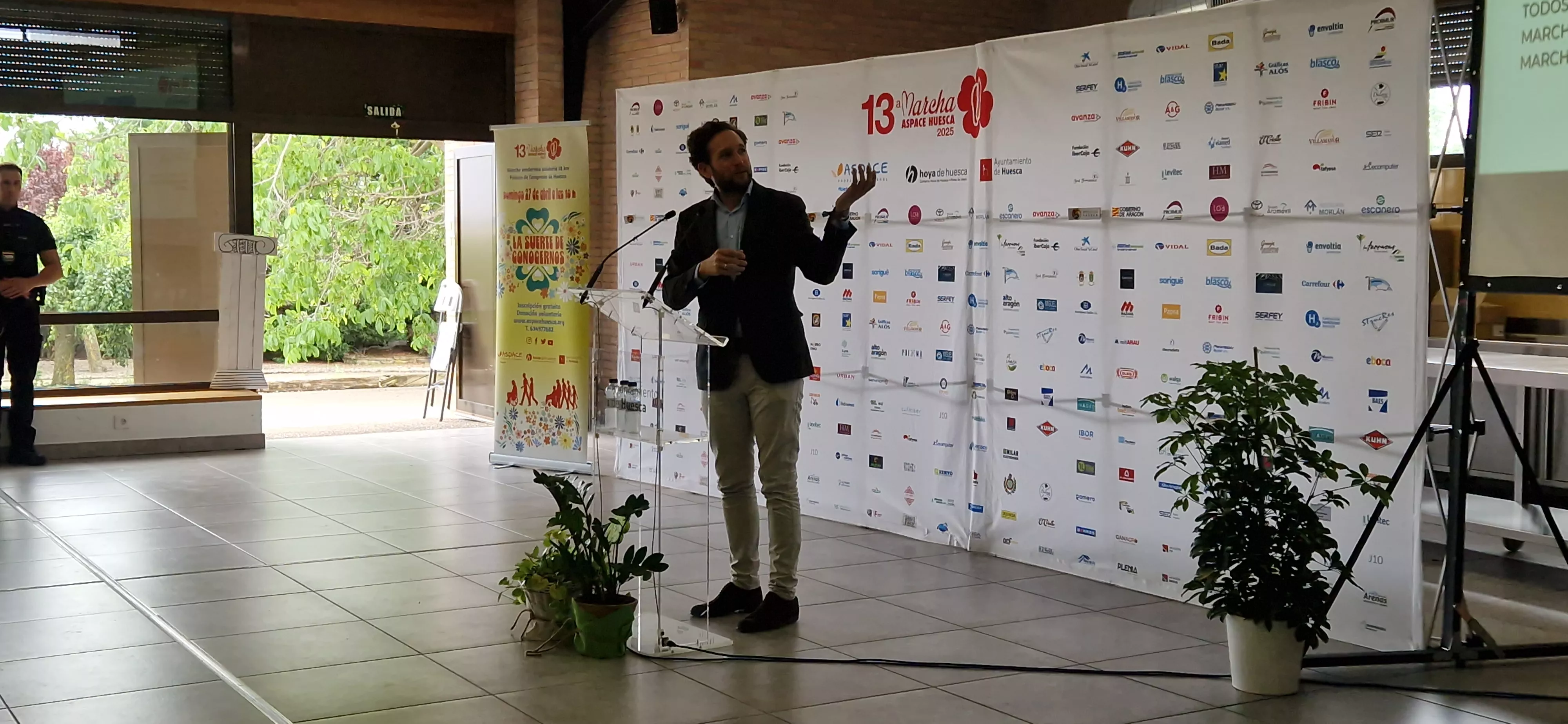 Isaac Claver. Almuerzo de agradecimiento por la 13º Marcha Aspace Huesca. Foto Myriam Martínez 