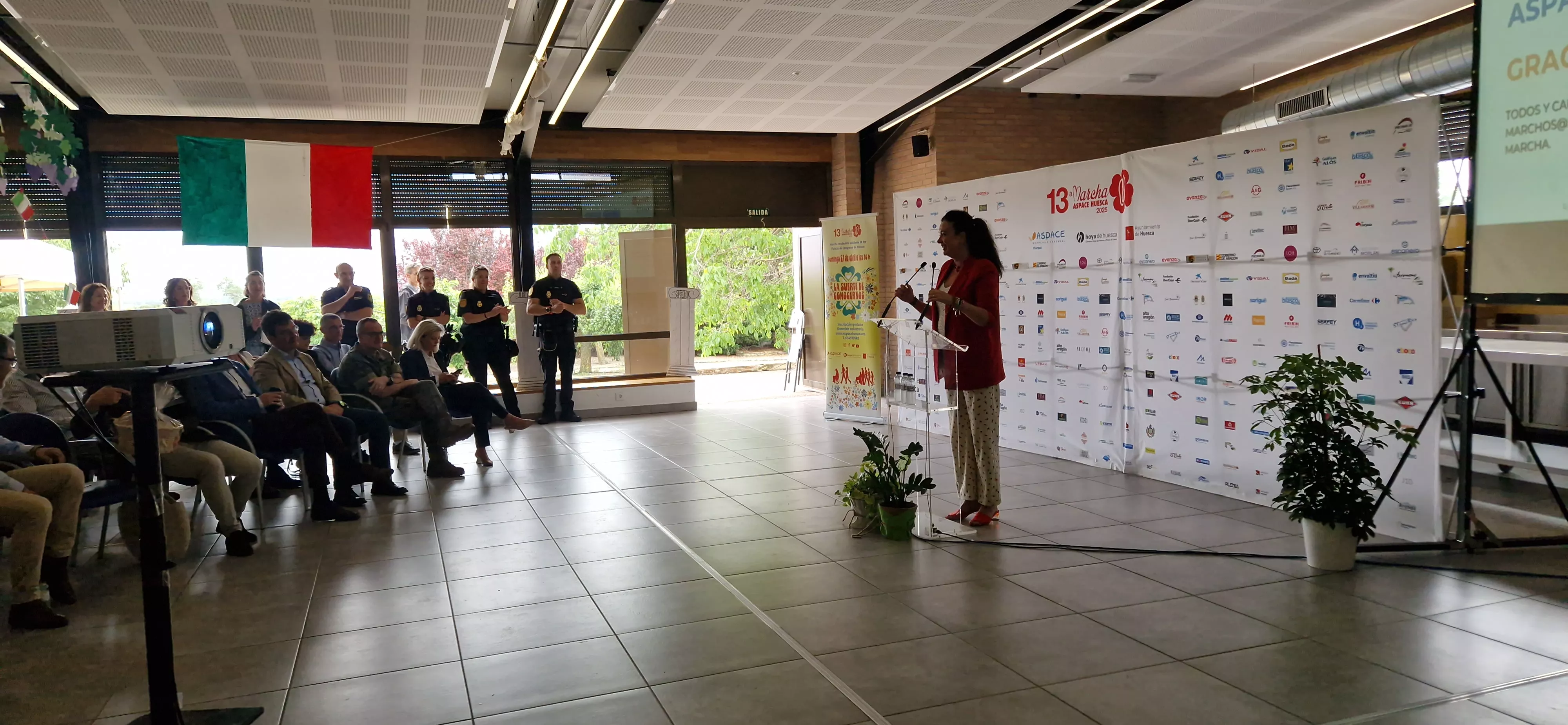 Lorena Orduna. Almuerzo de agradecimiento por la 13º Marcha Aspace Huesca. Foto Myriam Martínez 