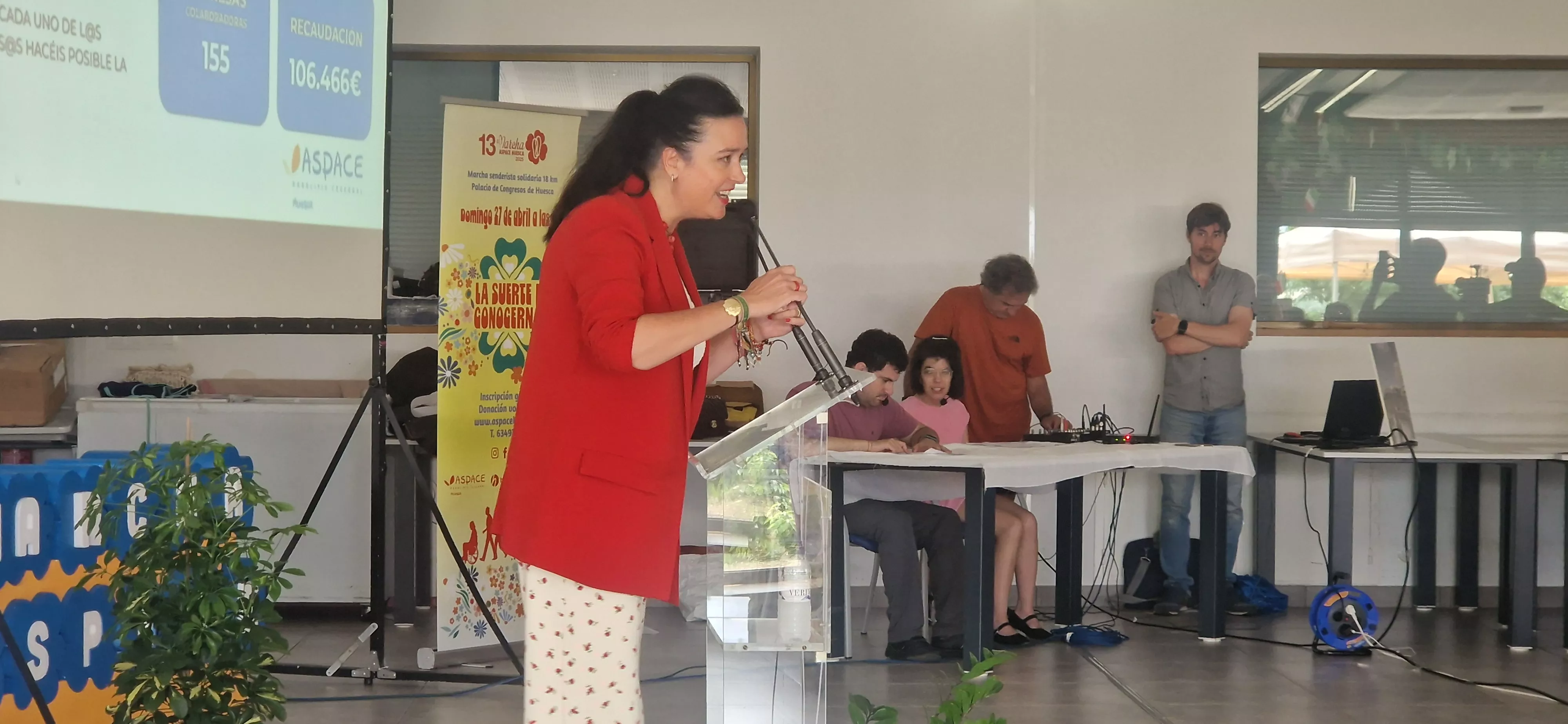 Lorena Orduna. Almuerzo de agradecimiento por la 13º Marcha Aspace Huesca. Foto Myriam Martínez 