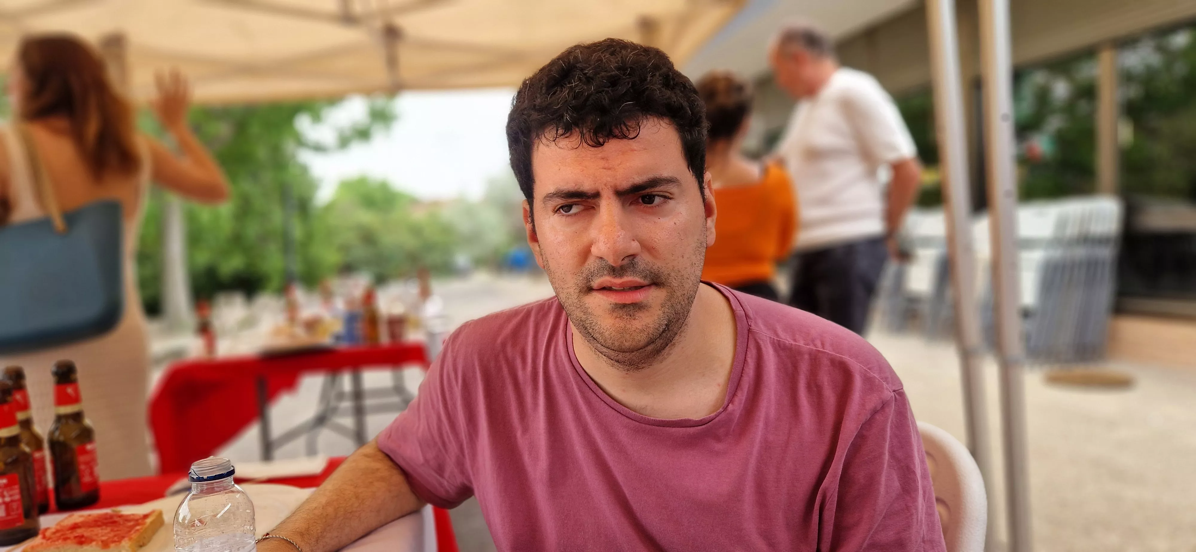 Javier. Almuerzo de agradecimiento por la 13º Marcha Aspace Huesca. Foto Myriam Martínez 