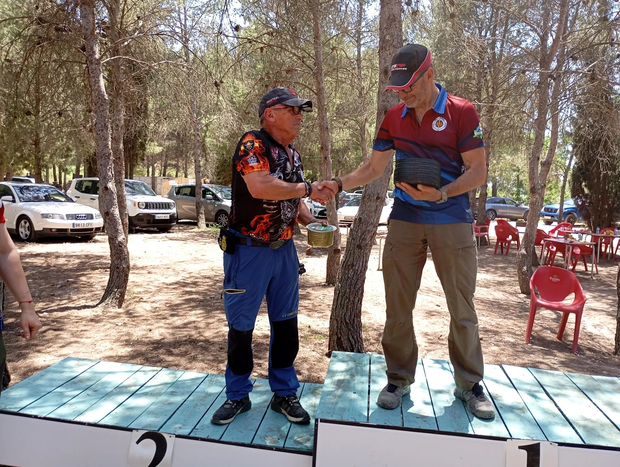 Podio de la competición.