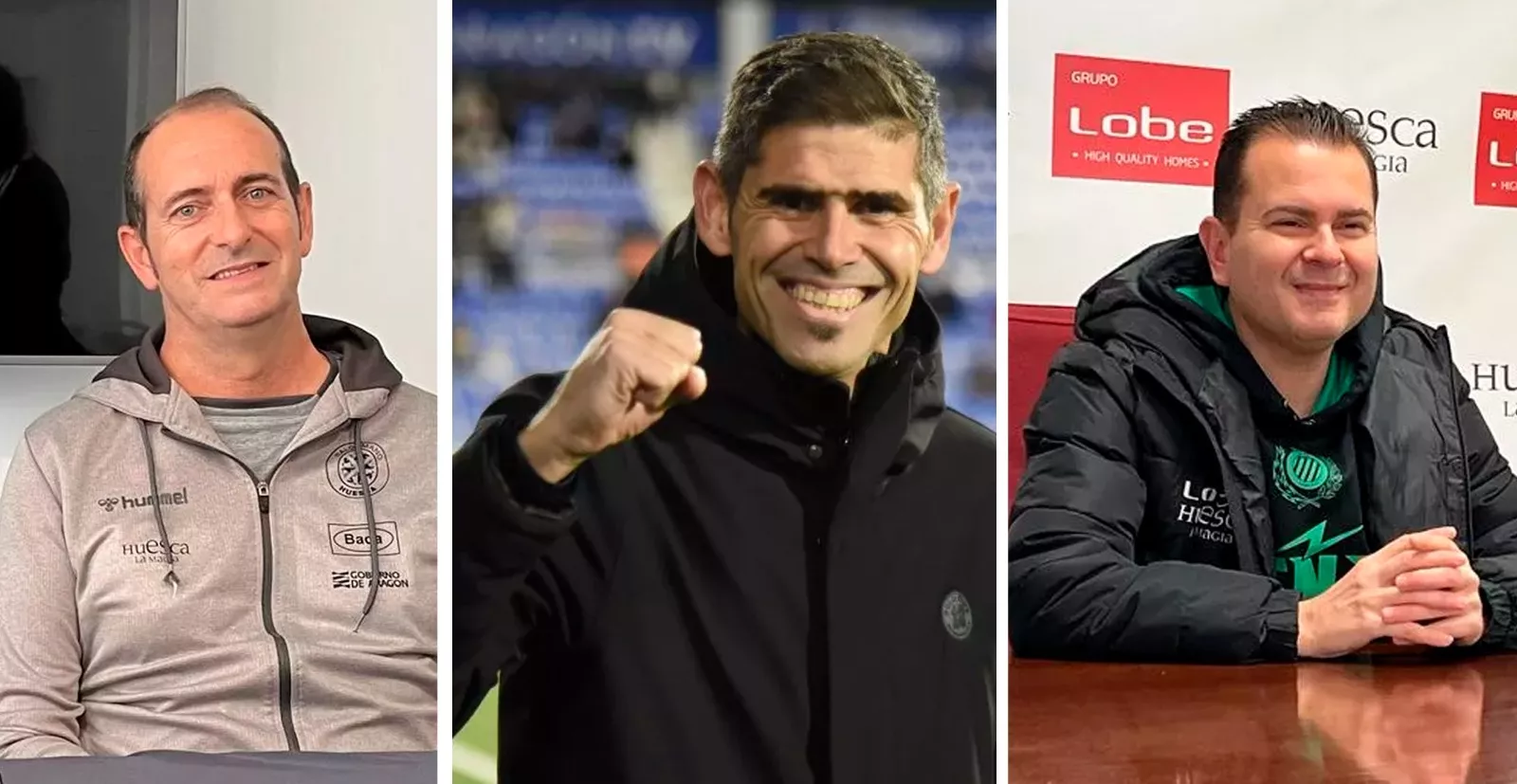 José Nolasco, Antonio Hidalgo y Rafa Sanz, tres entrenadores para un año histórico del deporte en Huesca