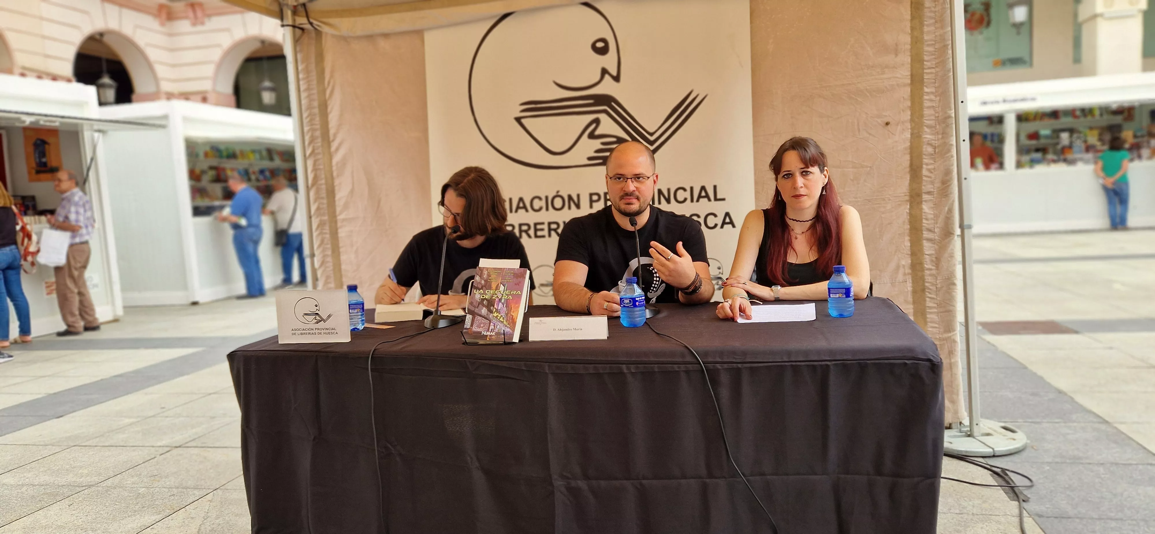 Borja Alonso, Alejandro Marín y Lucía Gracia. Foto Myriam Martínez