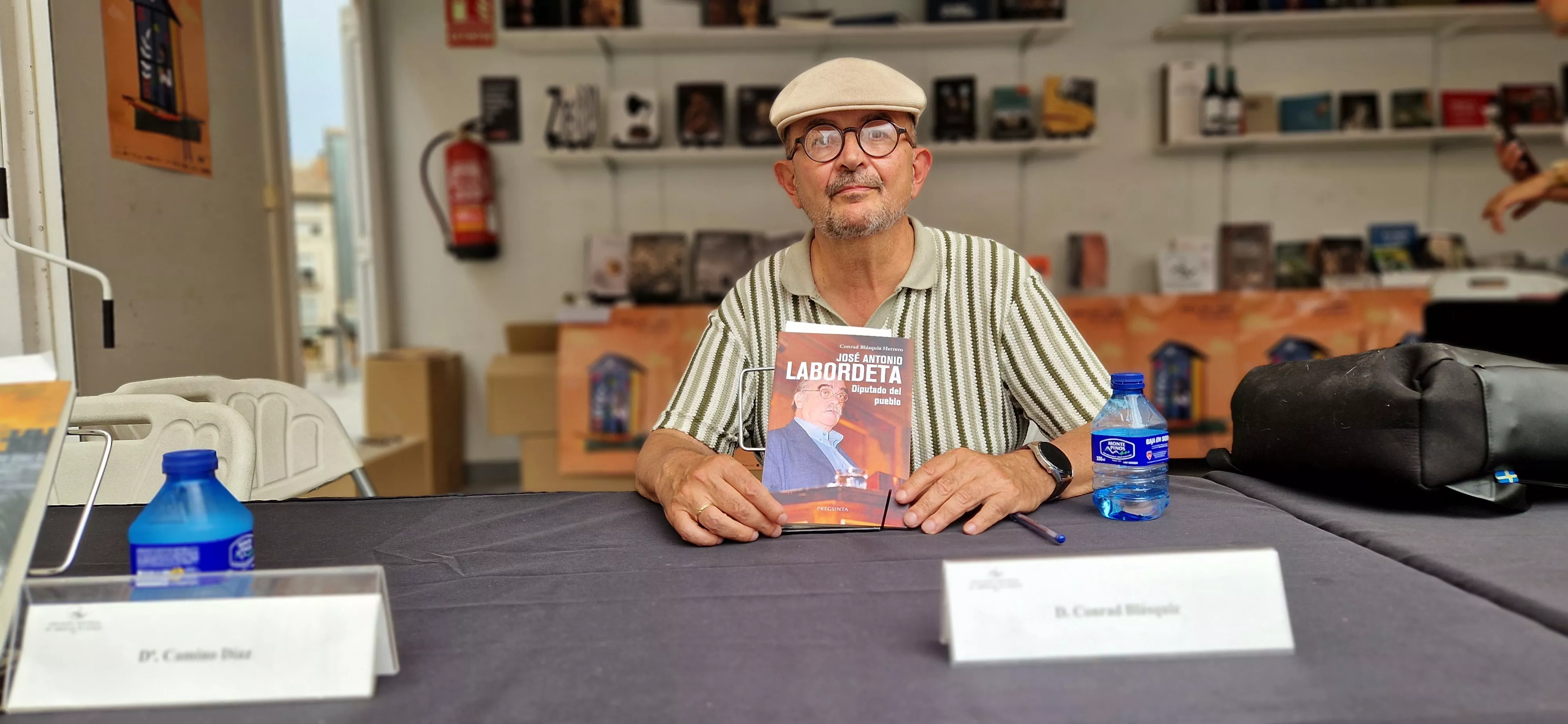 Conrad Blásquiz, en la 41 Feria del Libro de Huesca. Foto Myriam Martínez