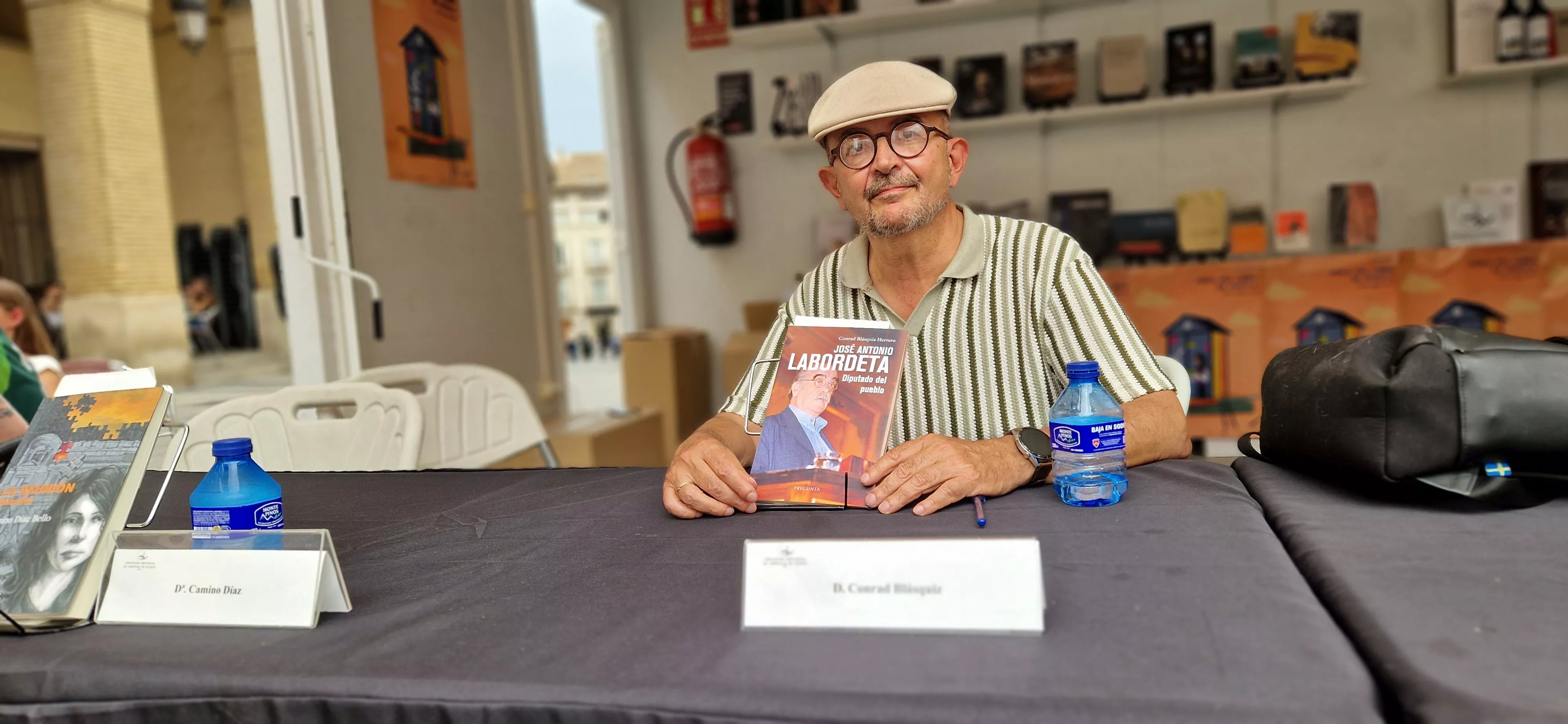 Conrad Blásquiz, en la 41 Feria del Libro de Huesca. Foto Myriam Martínez