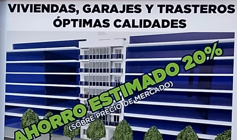 Cartel en la sede de la empresa del investigado