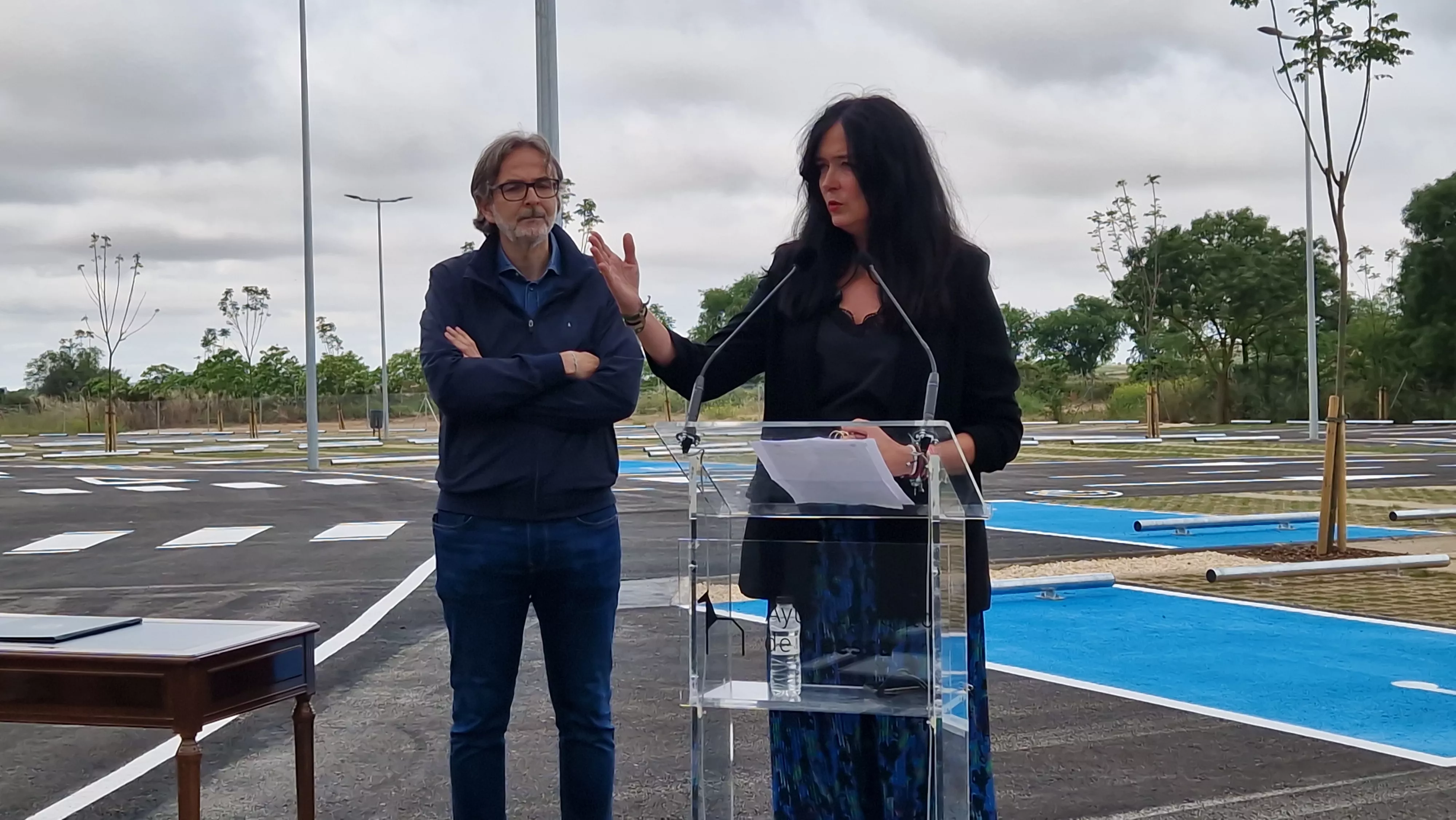 Rodríguez y Orduna. Puesta en servicio del parquin de Pilar Lorengar. Foto Myriam Martínez 
