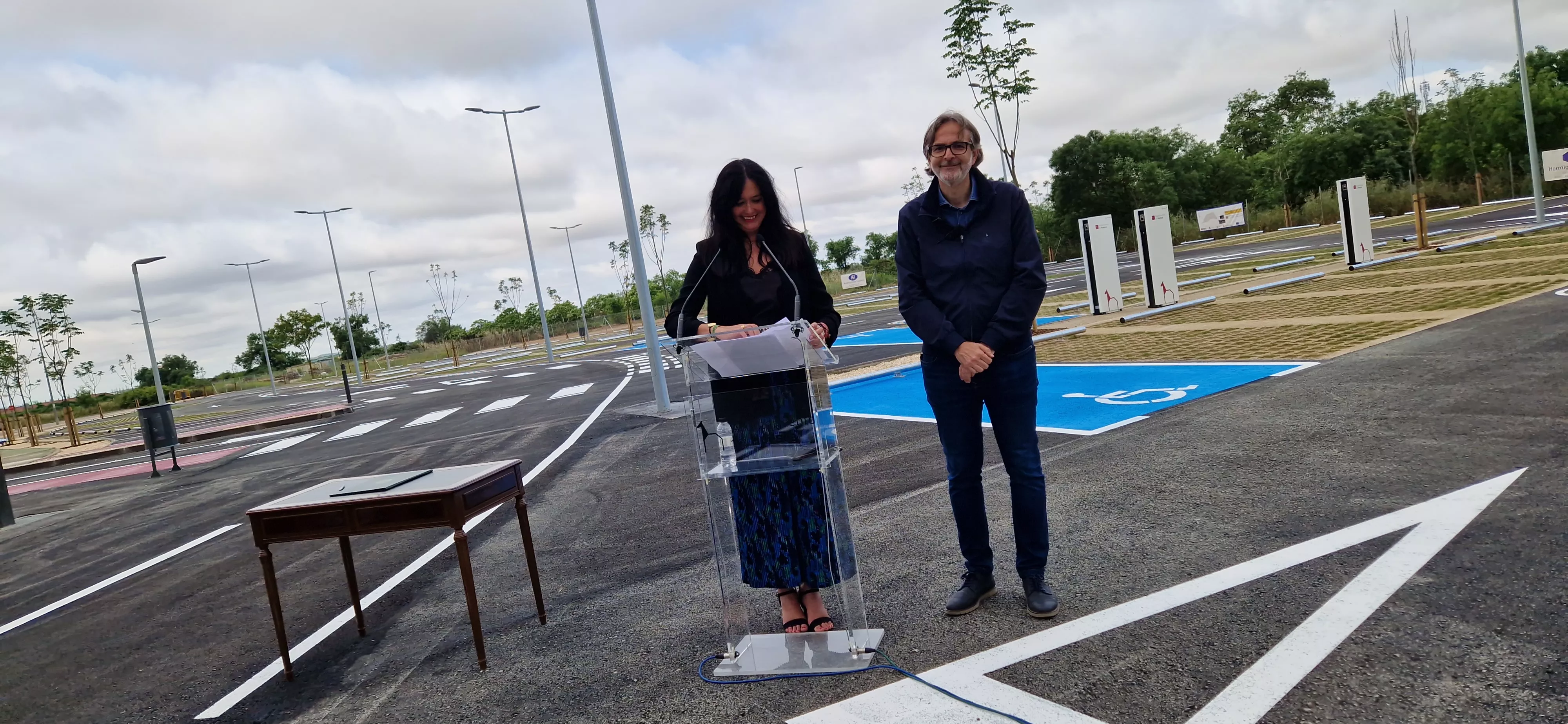 Orduna y Rodríguez. Puesta en servicio del parquin de Pilar Lorengar. Foto Myriam Martínez 