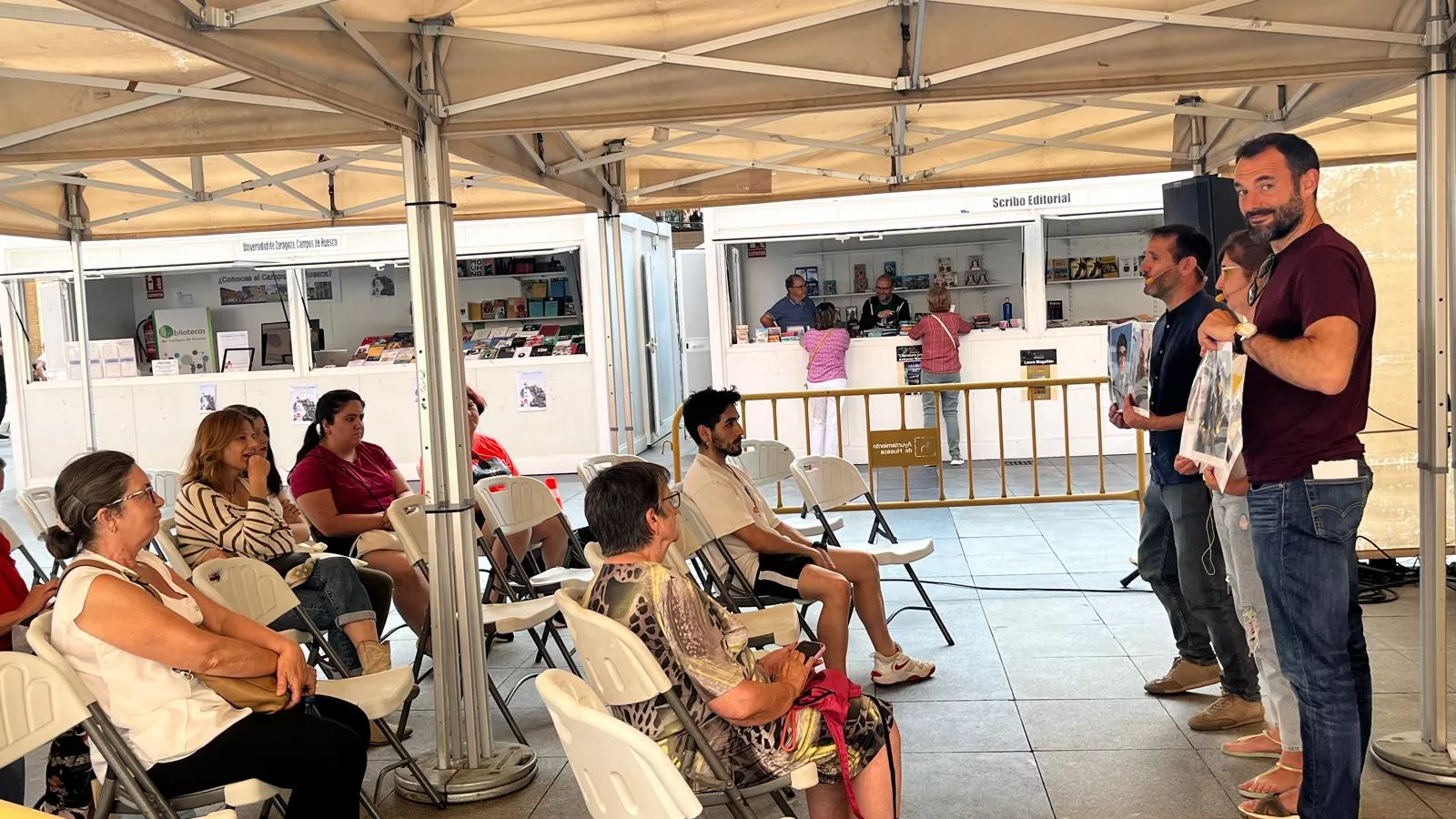 Taller: “Tu personaje y el eneagrama” en la 41 Feria del Libro de Huesca. Foto Mercedes Manterola