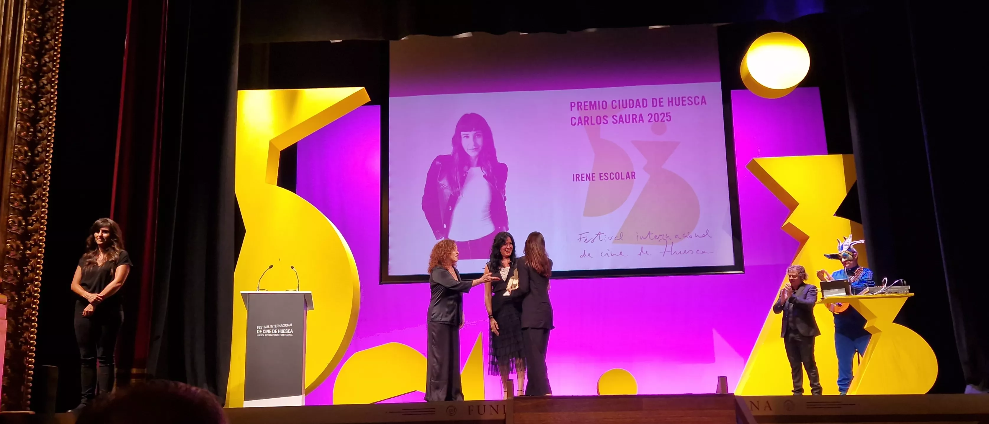 Premio Ciudad de Huesca Carlos Saura para Irene Escolar. Foto Myriam Martínez