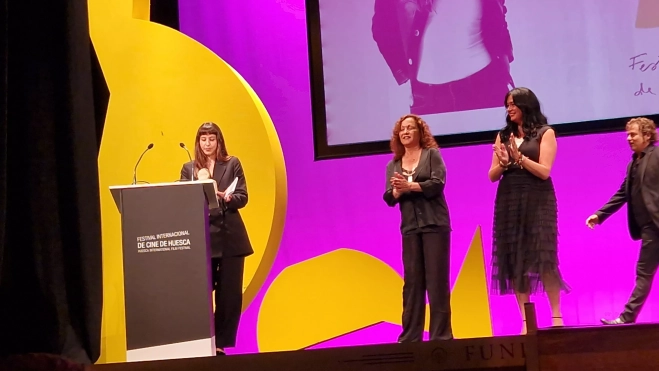 Premio Ciudad de Huesca Carlos Saura para Irene Escolar. Foto Myriam Martínez Premio Ciudad de Huesca Carlos Saura para Irene Escolar. Foto Myriam Martínez