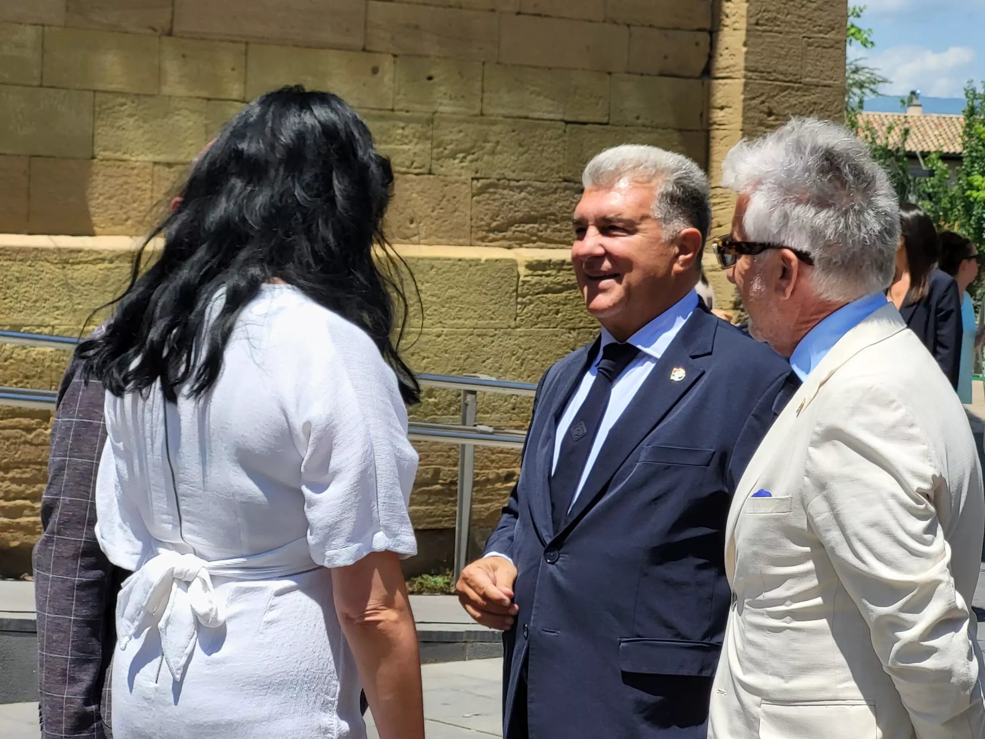 Laporta llega a Huesca para la comida de directivas de la Copa de la Reina. Foto: Adri Mora