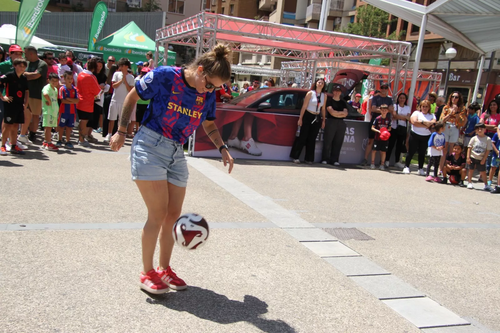 Fan Zone este sábado en Huesca. Foto Carlos Neofato
