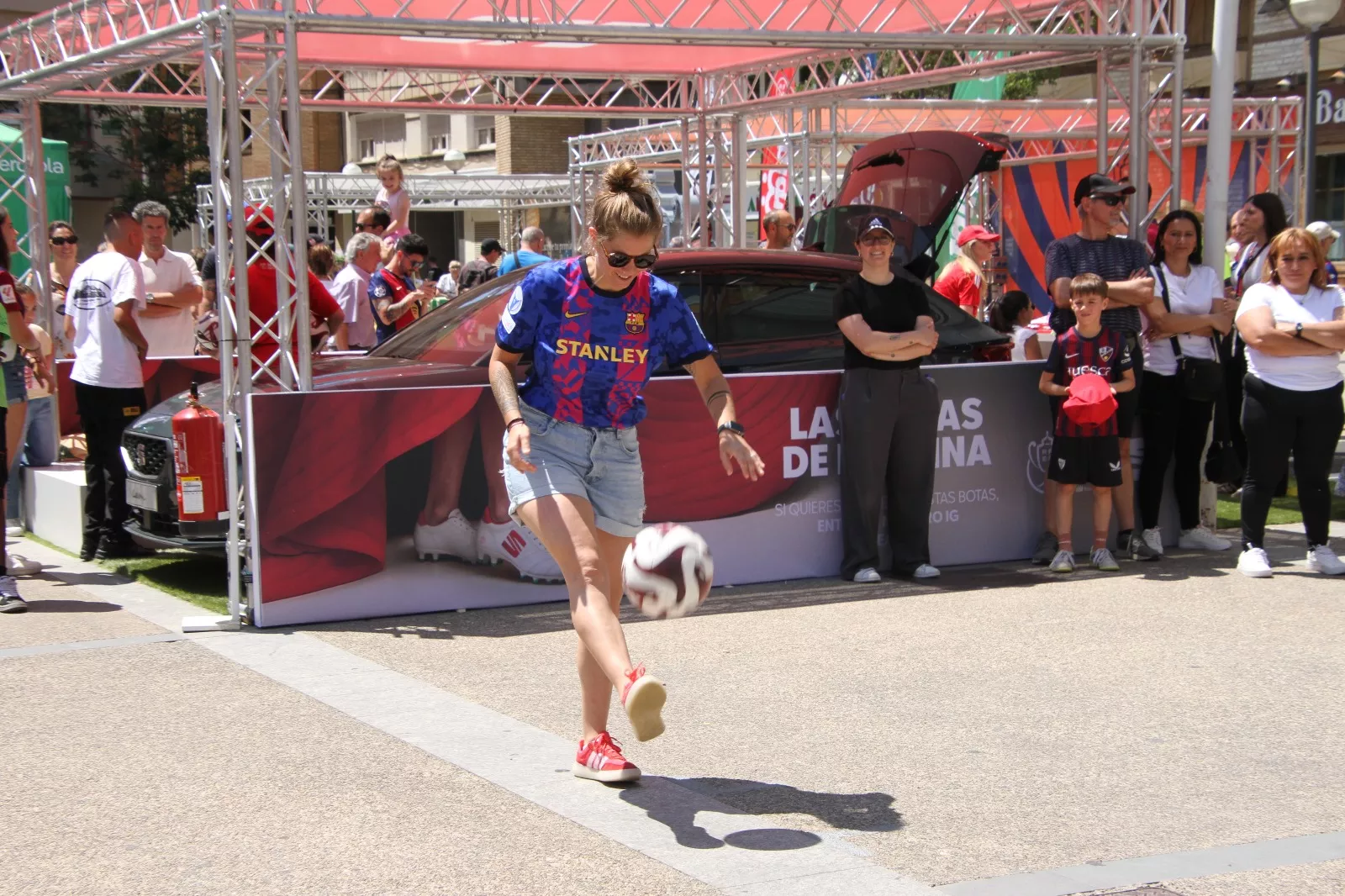 Fan Zone este sábado en Huesca. Foto Carlos Neofato