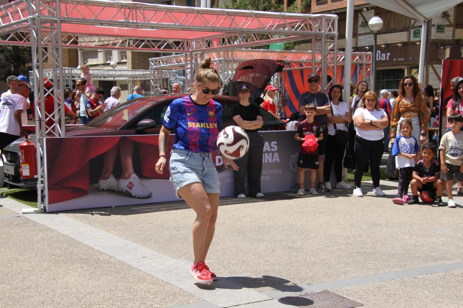 Fan Zone este sábado en Huesca. Foto Carlos Neofato