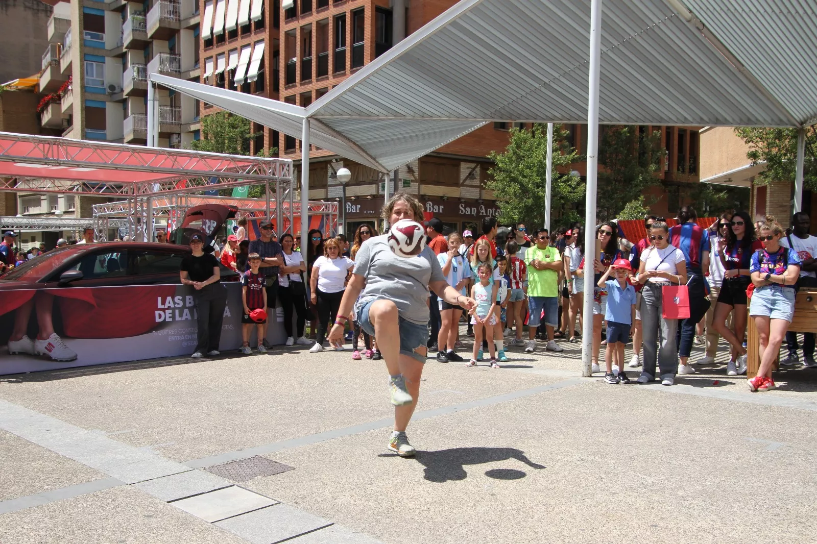 Fan Zone este sábado en Huesca. Foto Carlos Neofato