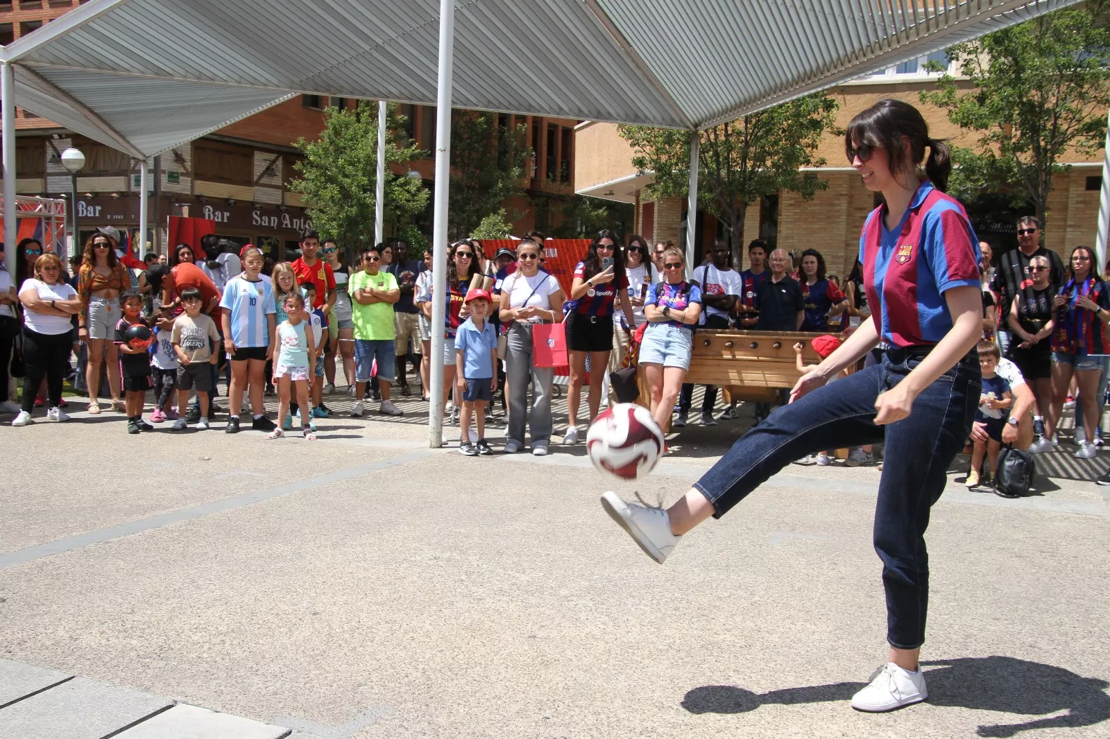 Fan Zone este sábado en Huesca. Foto Carlos Neofato