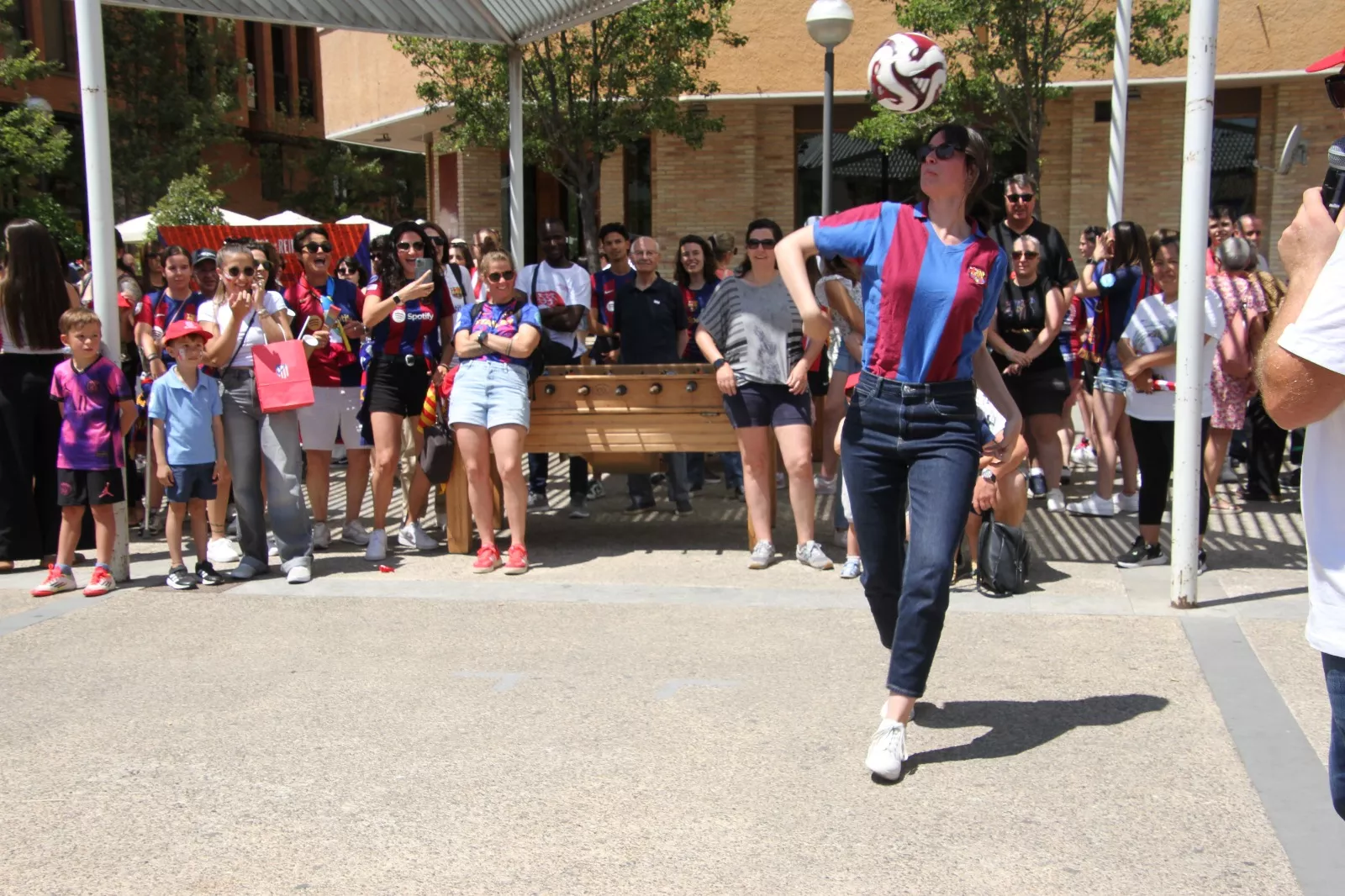 Fan Zone este sábado en Huesca. Foto Carlos Neofato